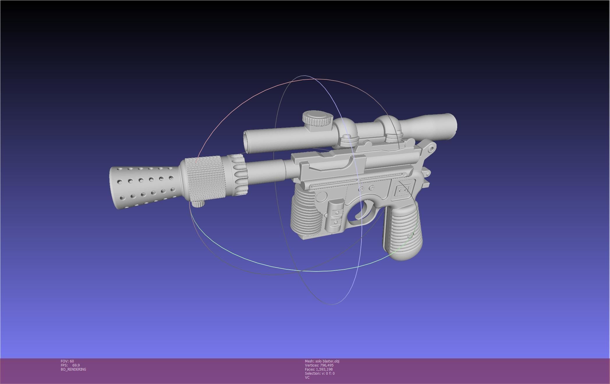 Star Wars Han Solo Blaster Basic Model 3D model_29