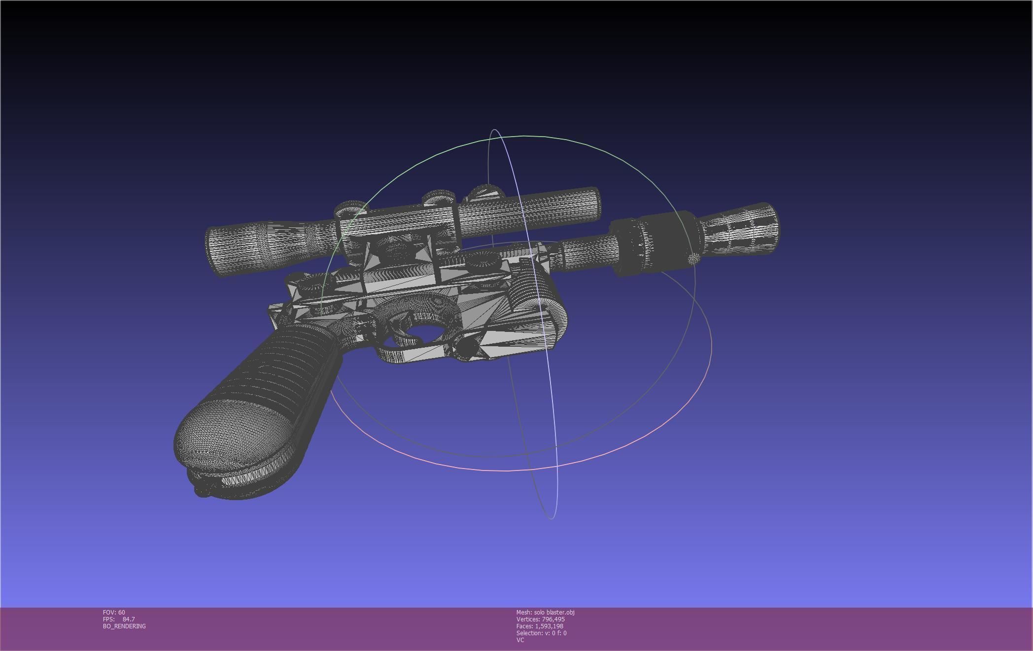 Star Wars Han Solo Blaster Basic Model 3D model_121