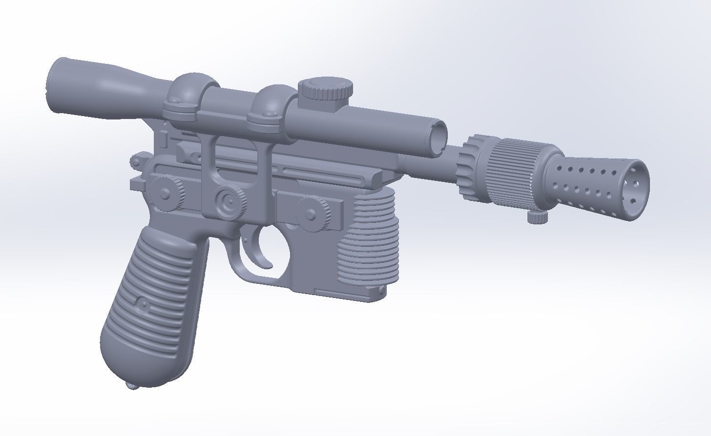 Star Wars Han Solo Blaster Basic Model 3D model_2