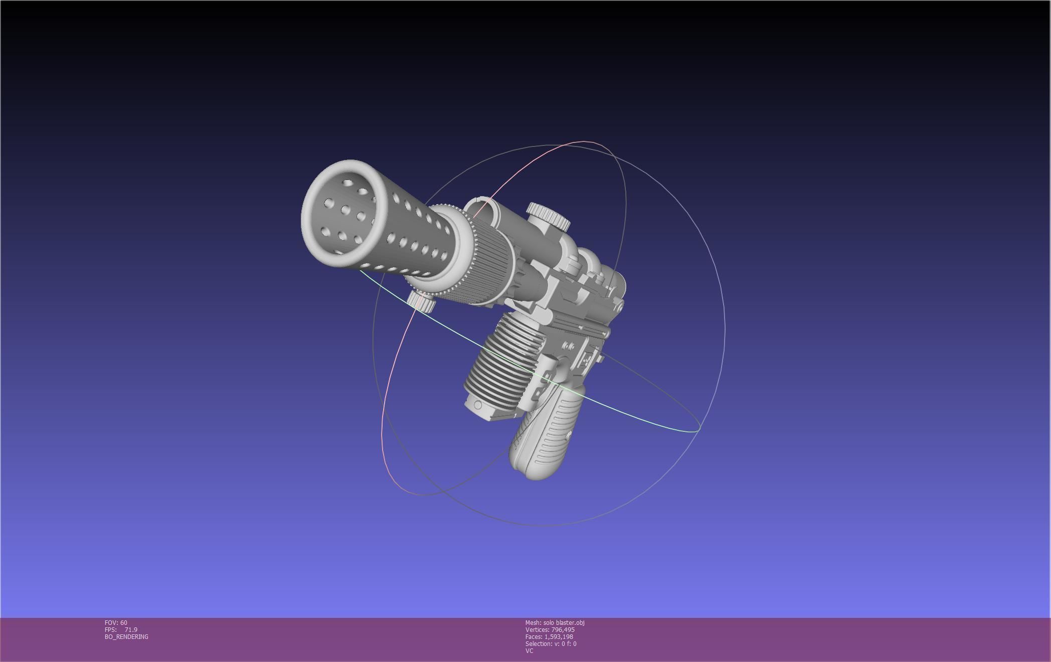 Star Wars Han Solo Blaster Basic Model 3D model_18