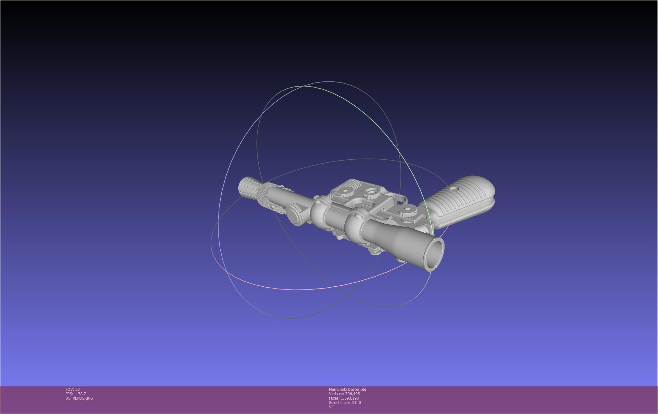Star Wars Han Solo Blaster Basic Model 3D model_70