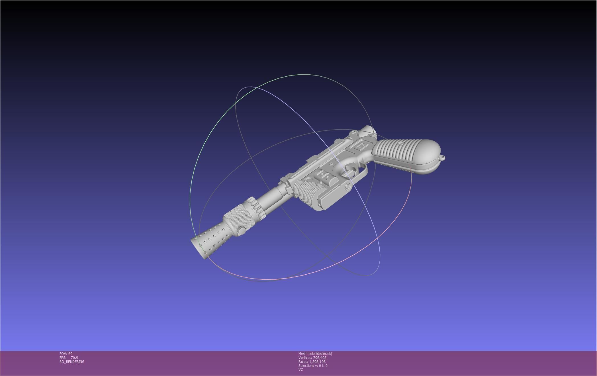 Star Wars Han Solo Blaster Basic Model 3D model_67