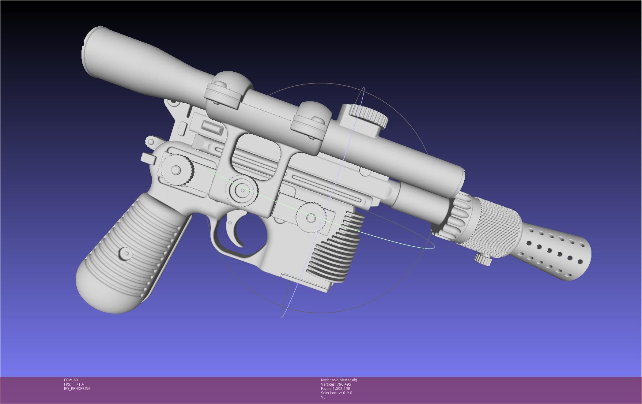 Star Wars Han Solo Blaster Basic Model 3D model_125