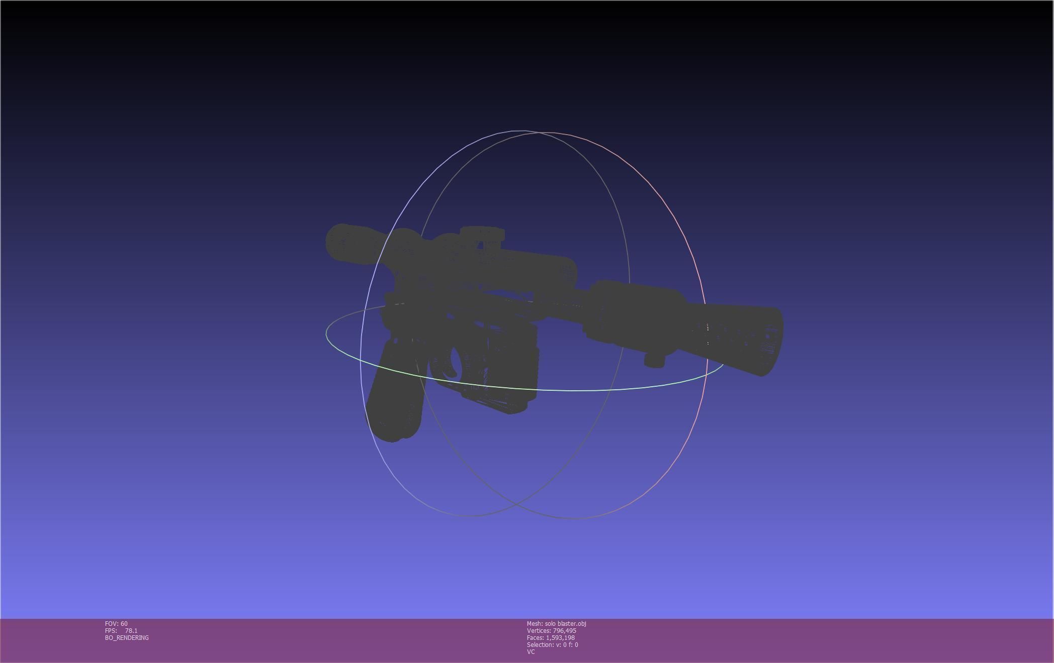 Star Wars Han Solo Blaster Basic Model 3D model_98
