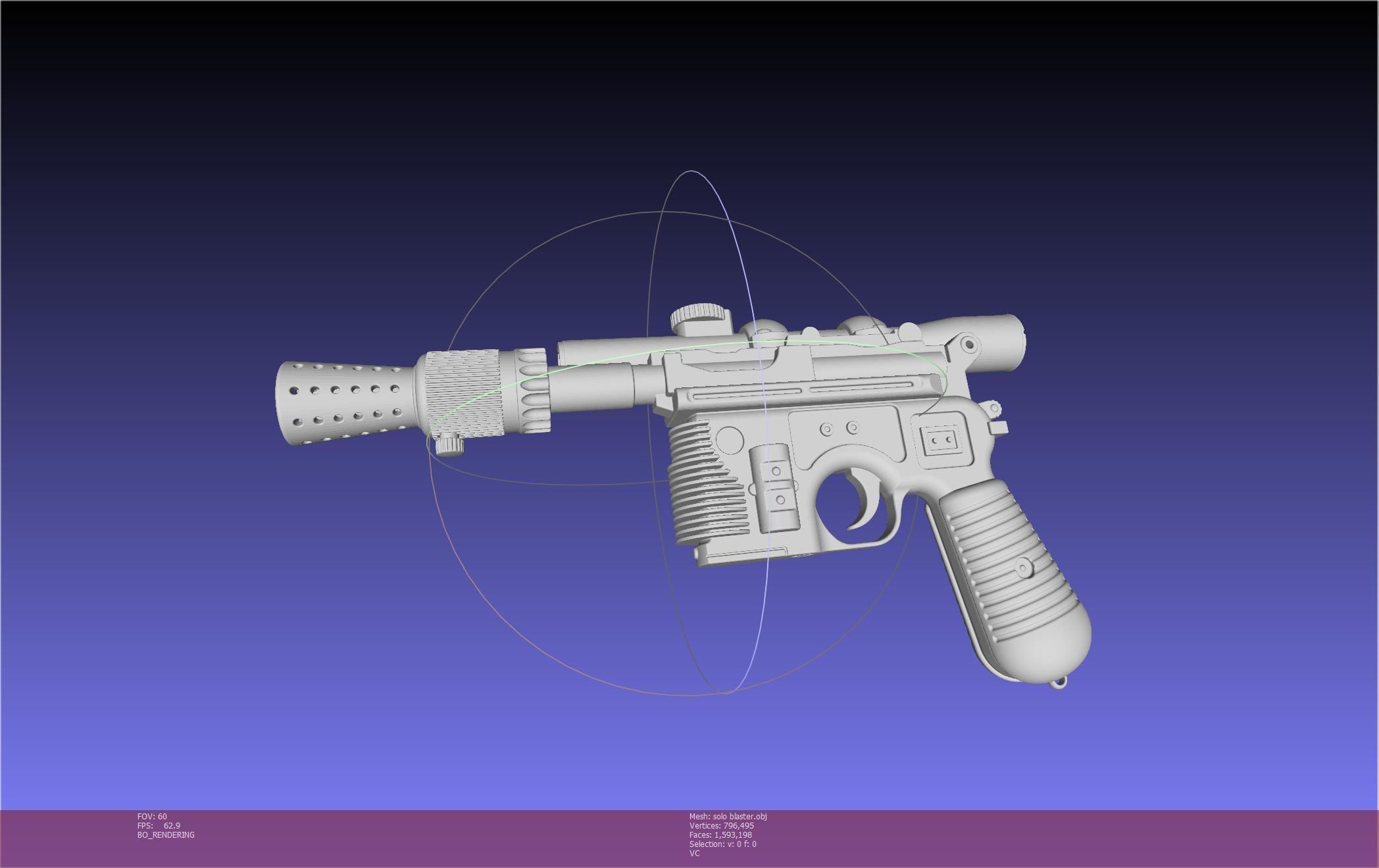 Star Wars Han Solo Blaster Basic Model 3D model_31
