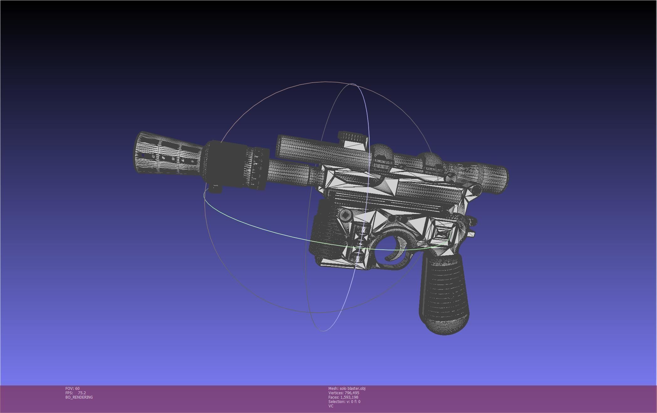 Star Wars Han Solo Blaster Basic Model 3D model_107