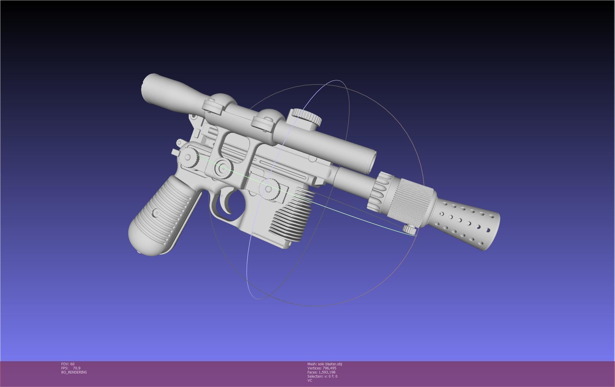 Star Wars Han Solo Blaster Basic Model 3D model_19