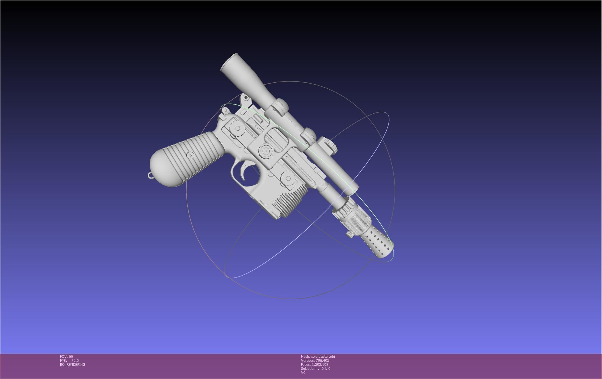 Star Wars Han Solo Blaster Basic Model 3D model_51