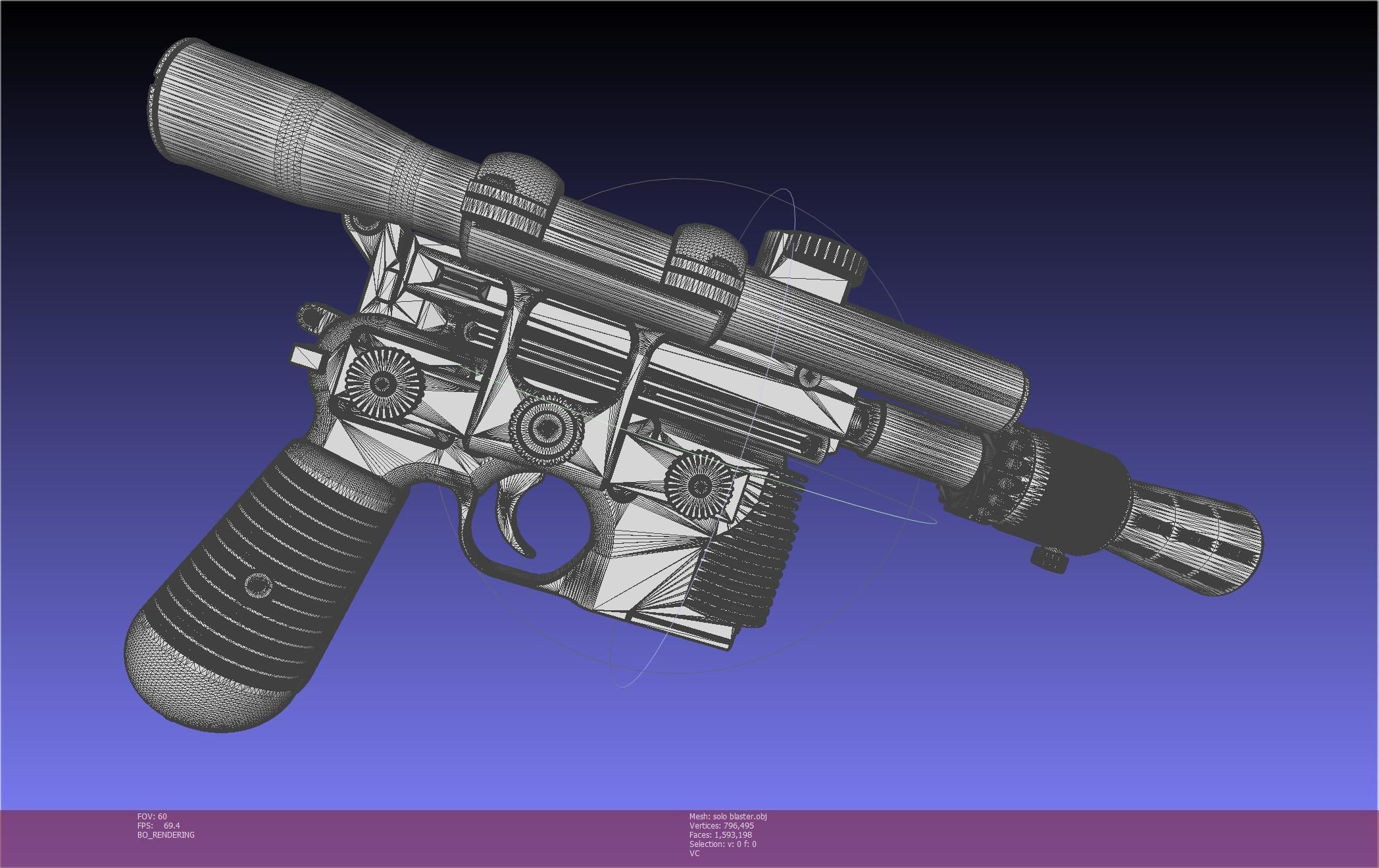 Star Wars Han Solo Blaster Basic Model 3D model_131