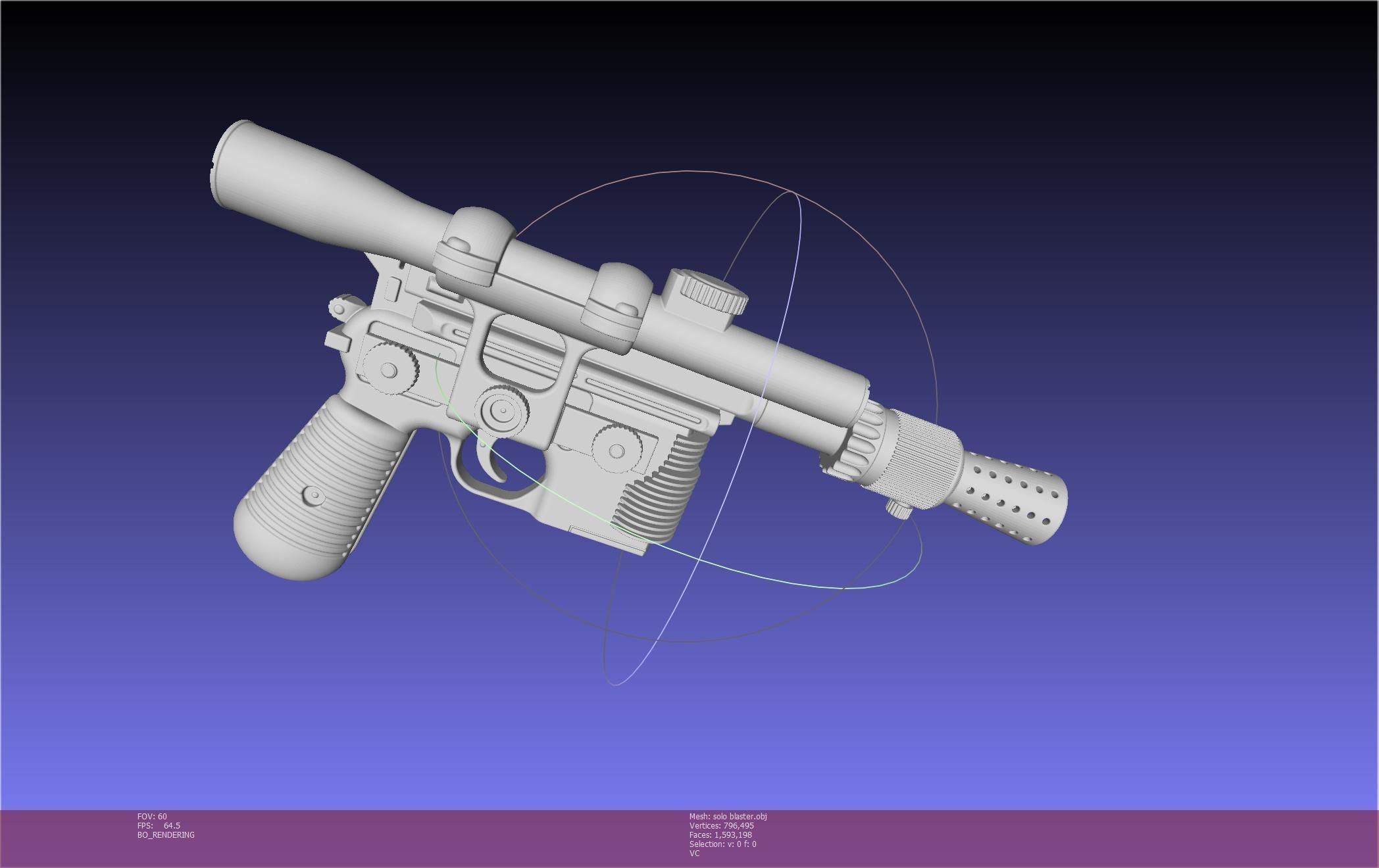 Star Wars Han Solo Blaster Basic Model 3D model_13