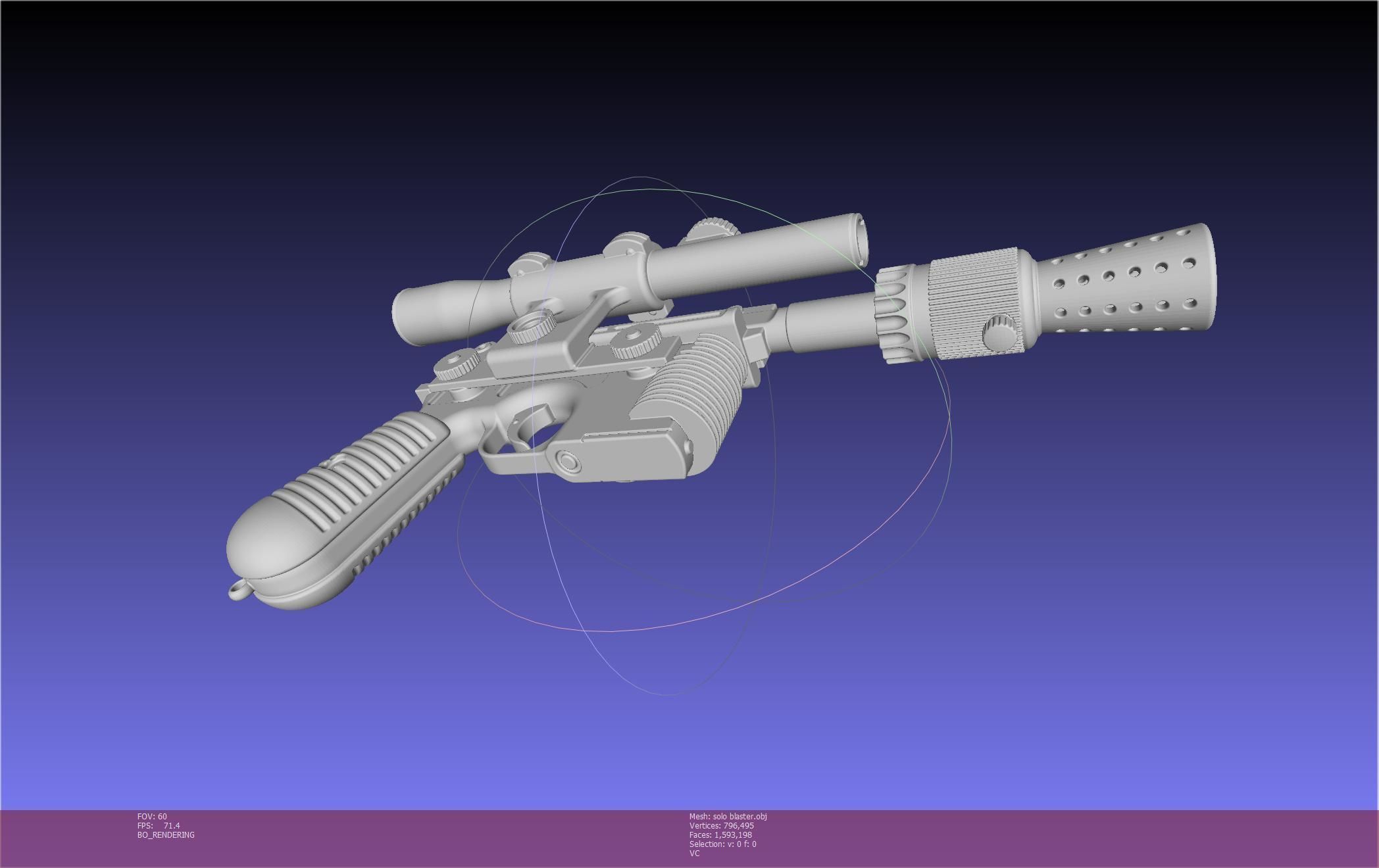 Star Wars Han Solo Blaster Basic Model 3D model_133