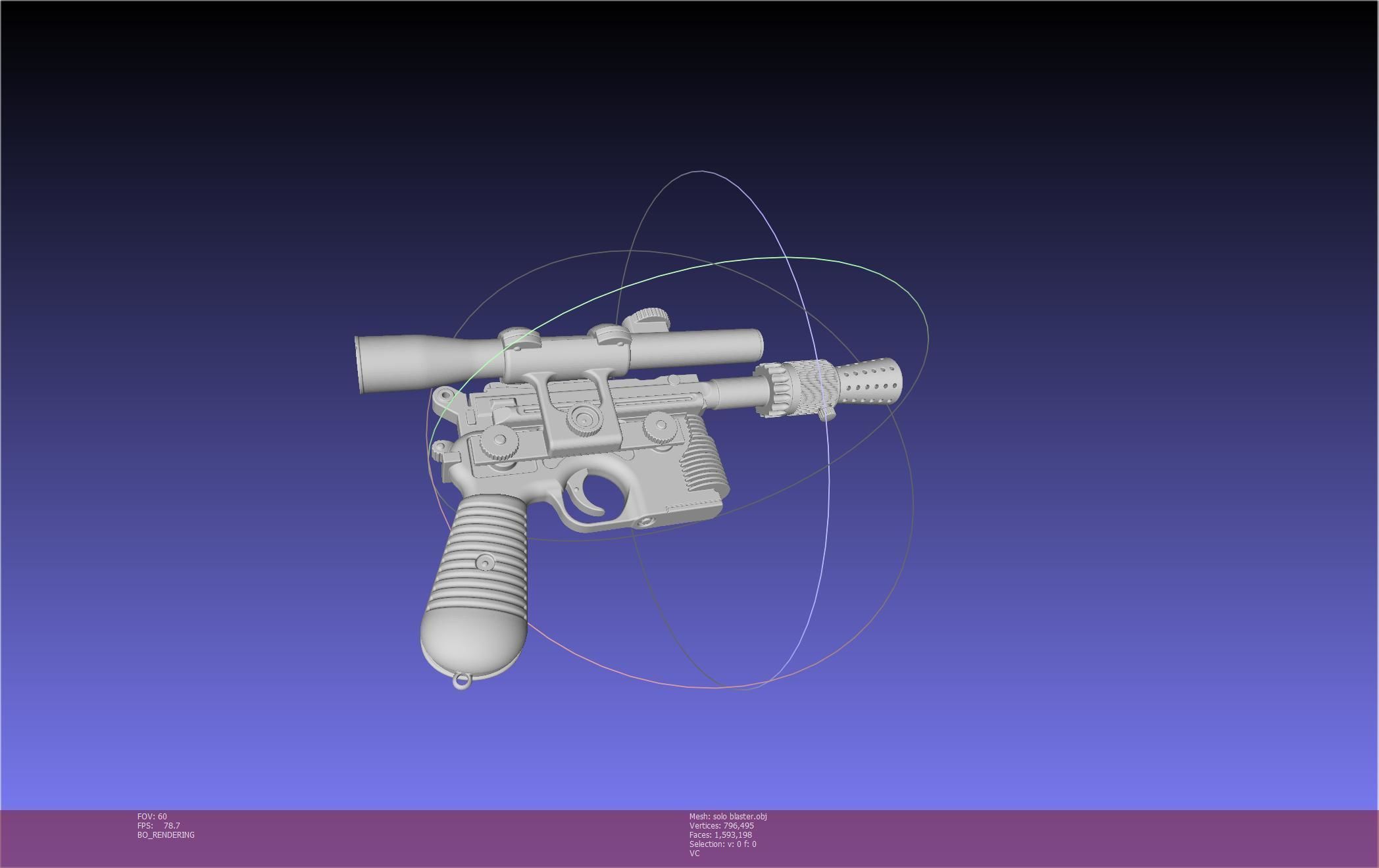Star Wars Han Solo Blaster Basic Model 3D model_71