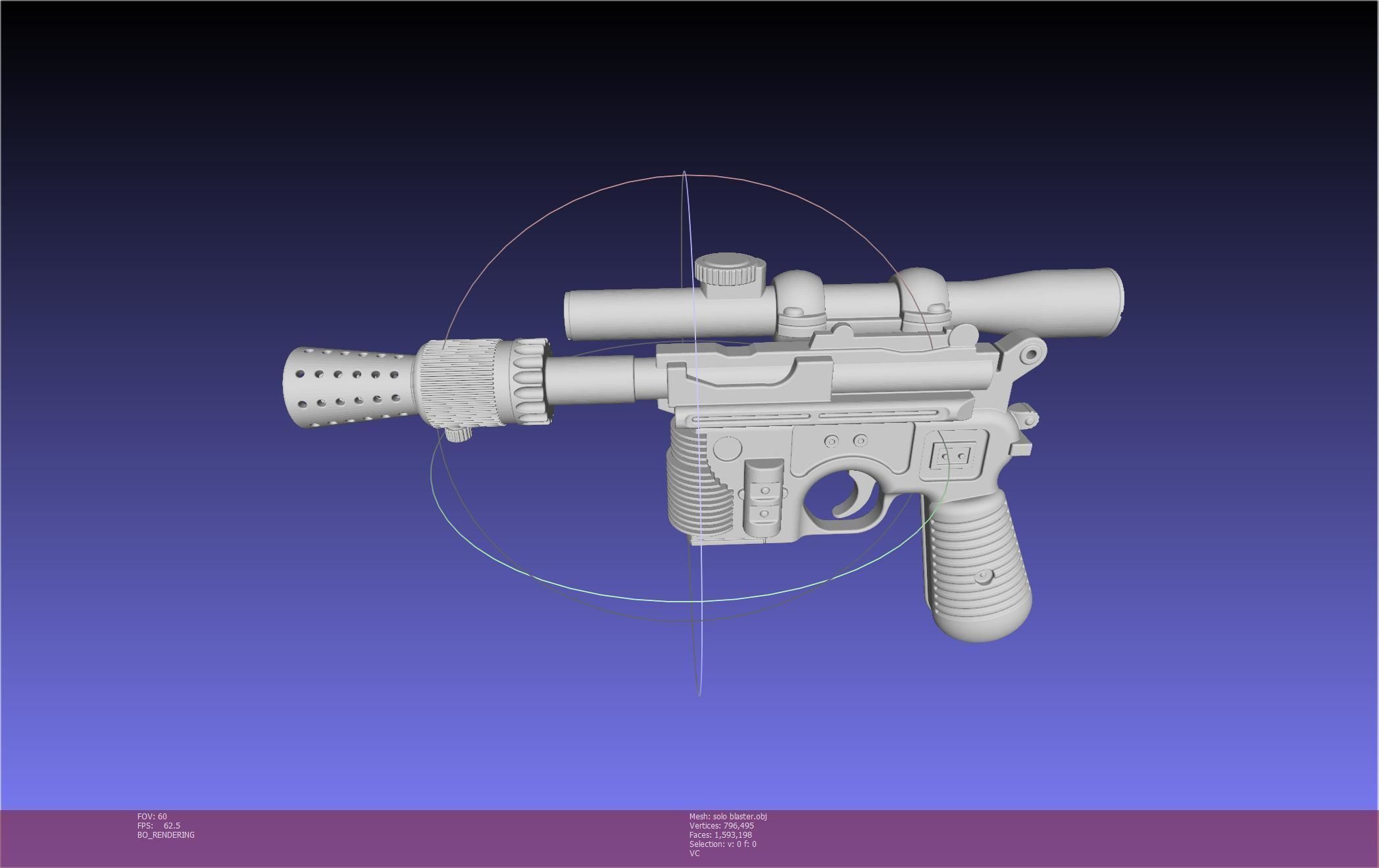 Star Wars Han Solo Blaster Basic Model 3D model_37