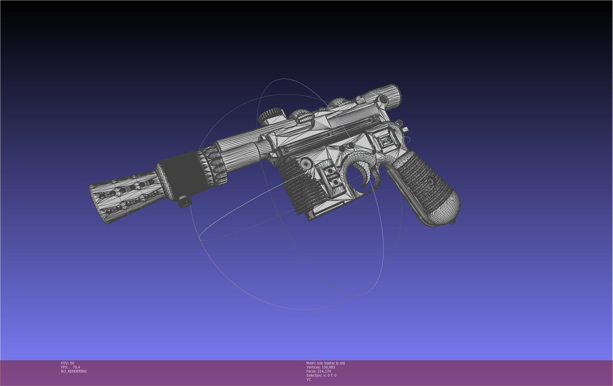 Star Wars Han Solo Blaster Basic Model 3D model_139