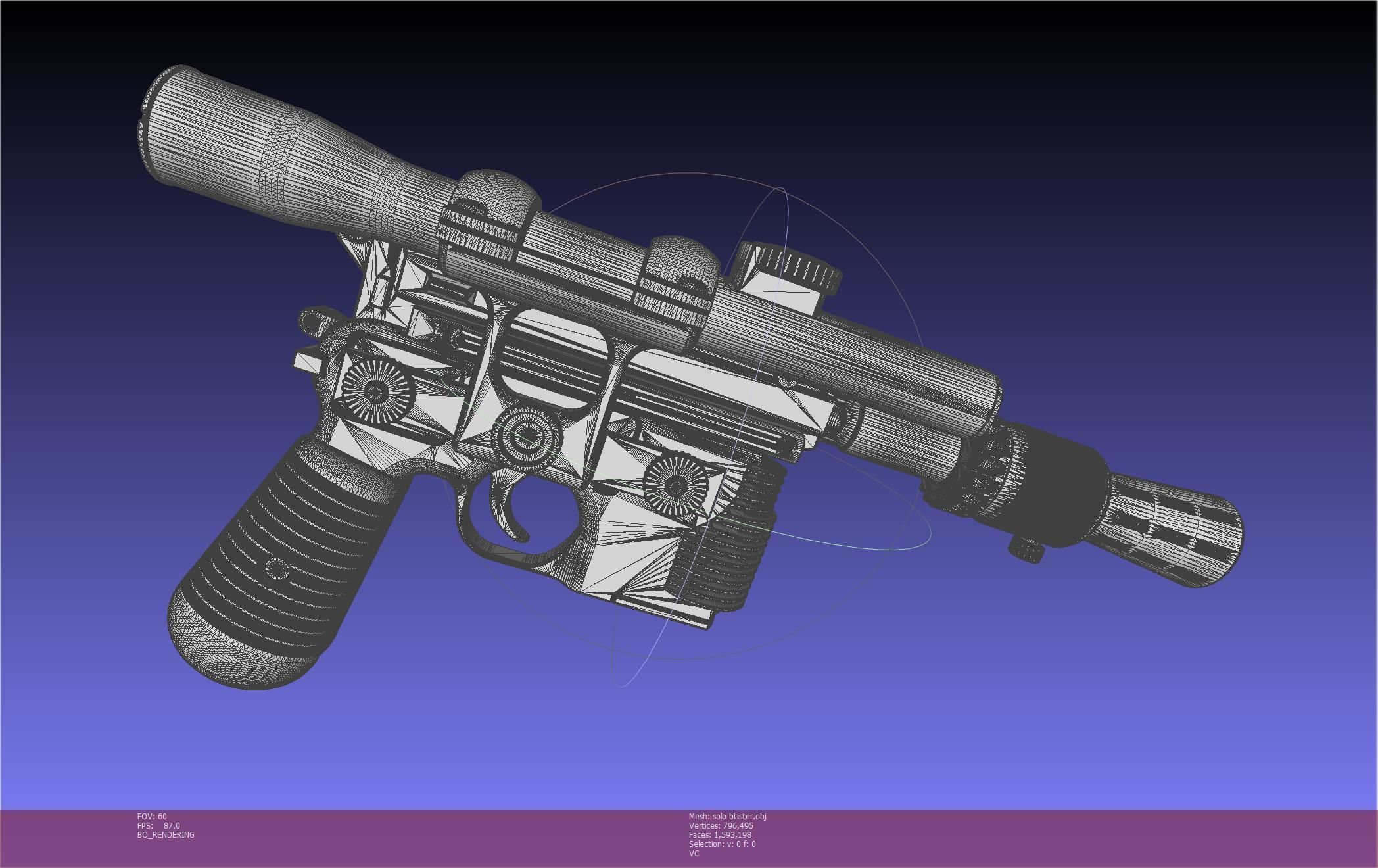 Star Wars Han Solo Blaster Basic Model 3D model_124
