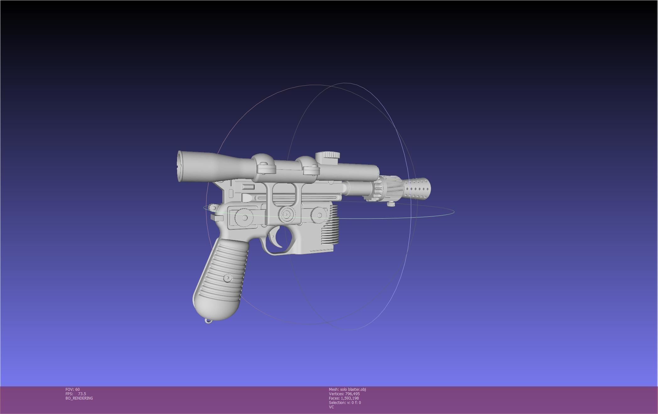 Star Wars Han Solo Blaster Basic Model 3D model_93