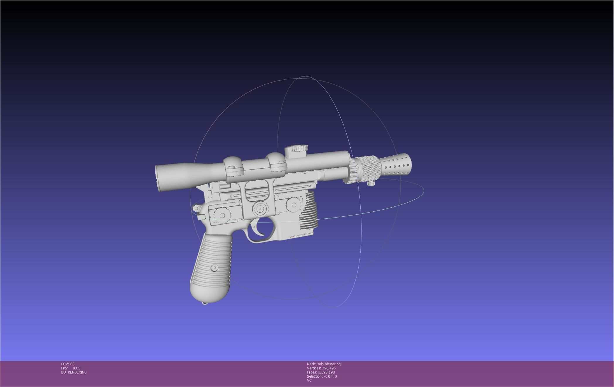 Star Wars Han Solo Blaster Basic Model 3D model_88