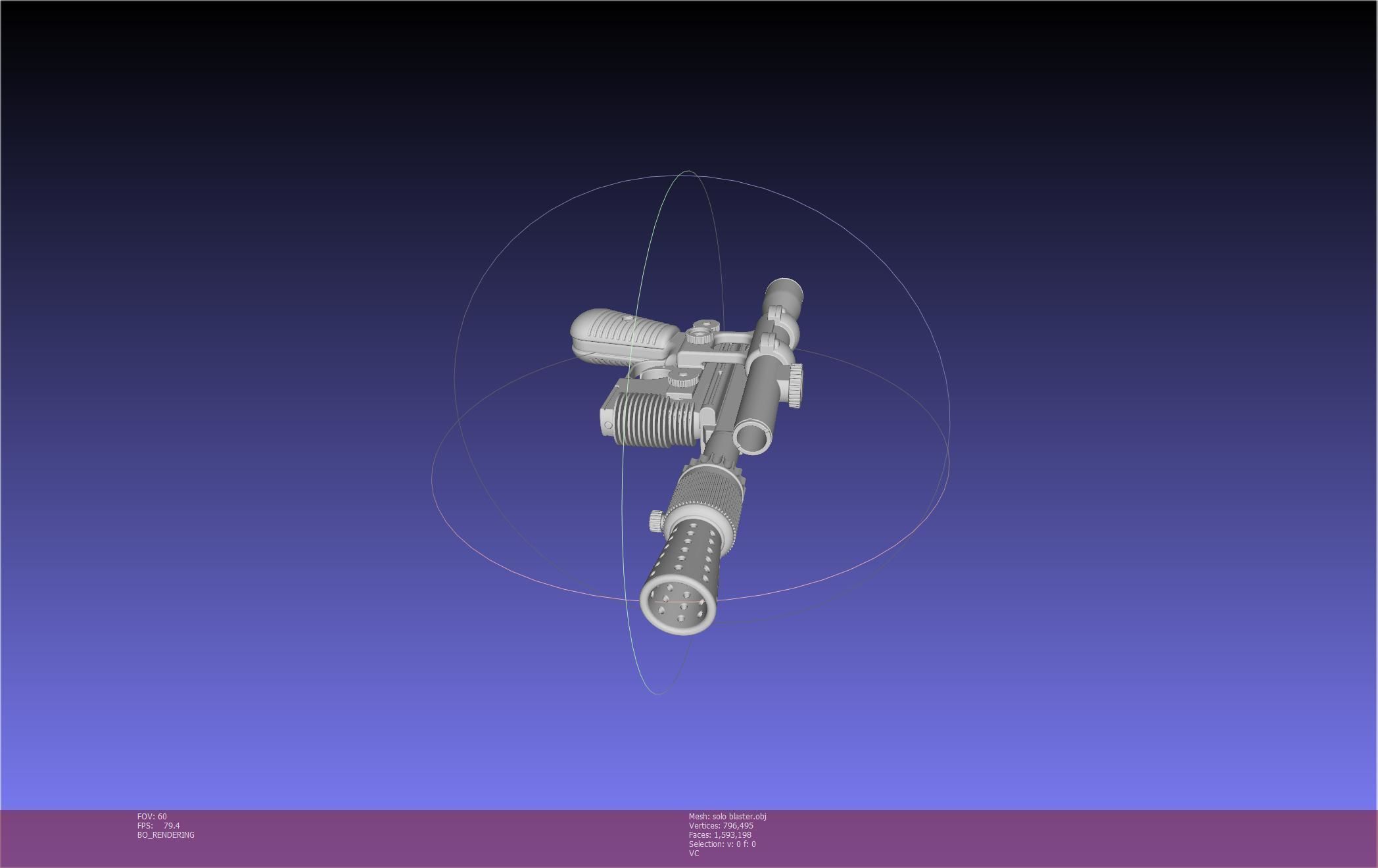 Star Wars Han Solo Blaster Basic Model 3D model_82