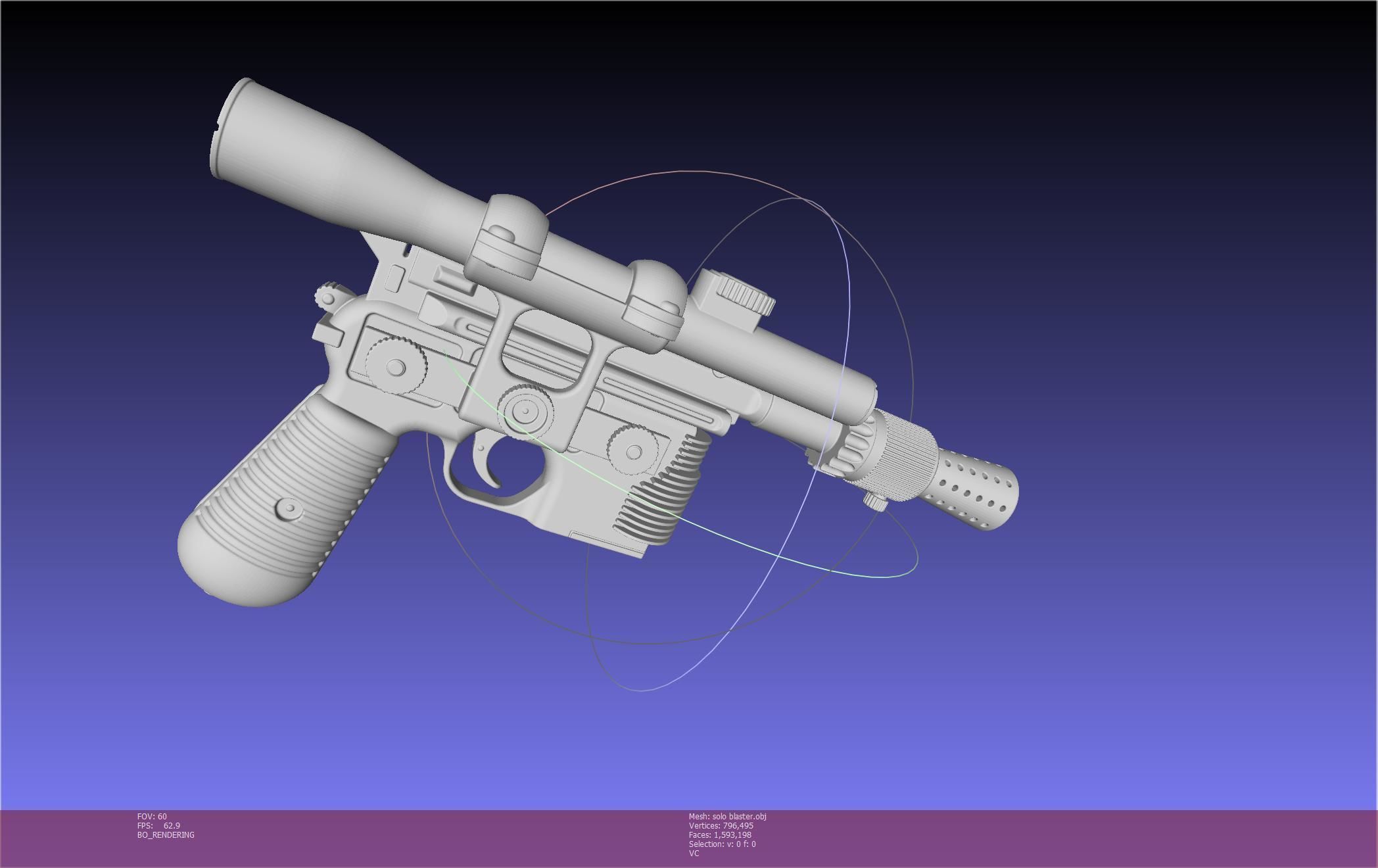 Star Wars Han Solo Blaster Basic Model 3D model_17
