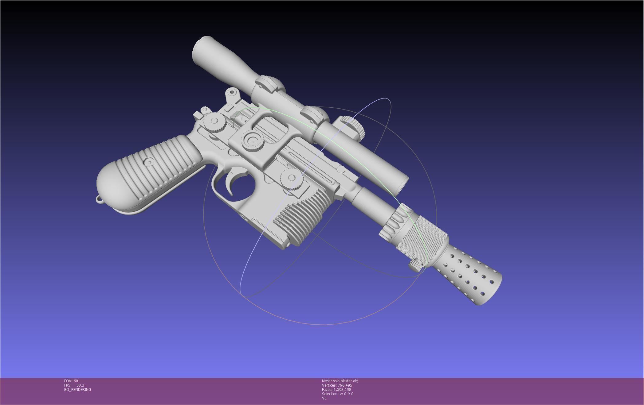 Star Wars Han Solo Blaster Basic Model 3D model_10