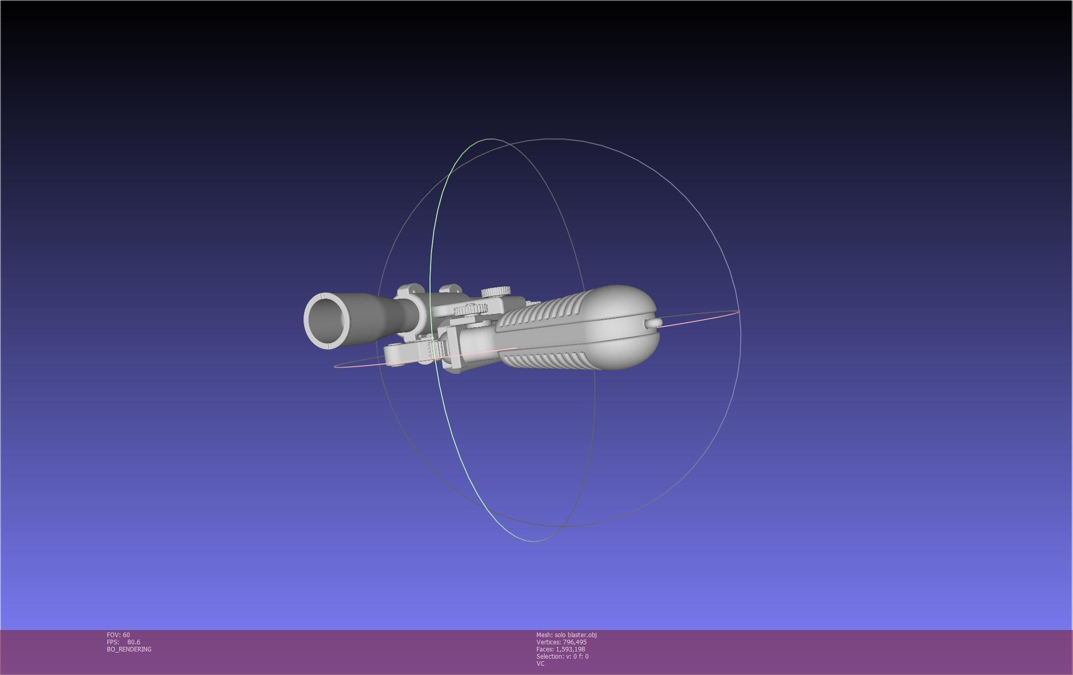 Star Wars Han Solo Blaster Basic Model 3D model_79