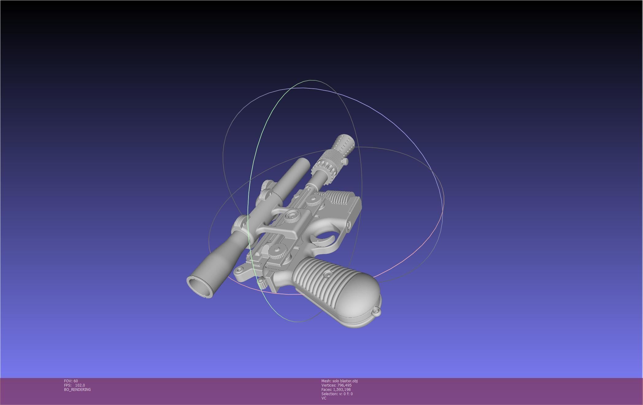 Star Wars Han Solo Blaster Basic Model 3D model_76
