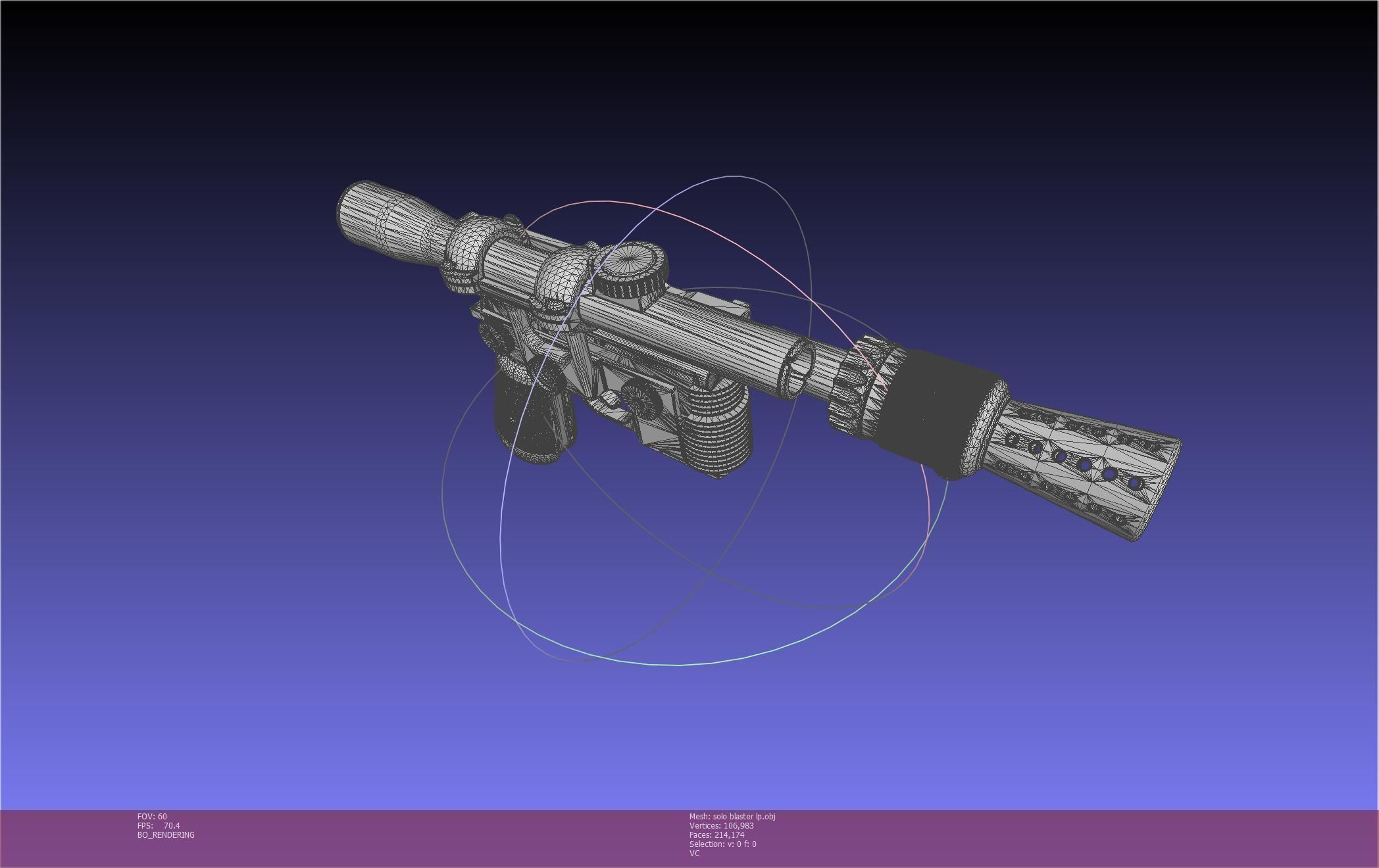 Star Wars Han Solo Blaster Basic Model 3D model_35