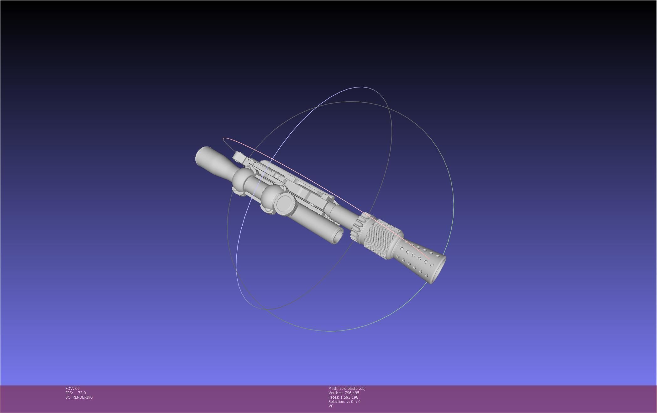 Star Wars Han Solo Blaster Basic Model 3D model_55