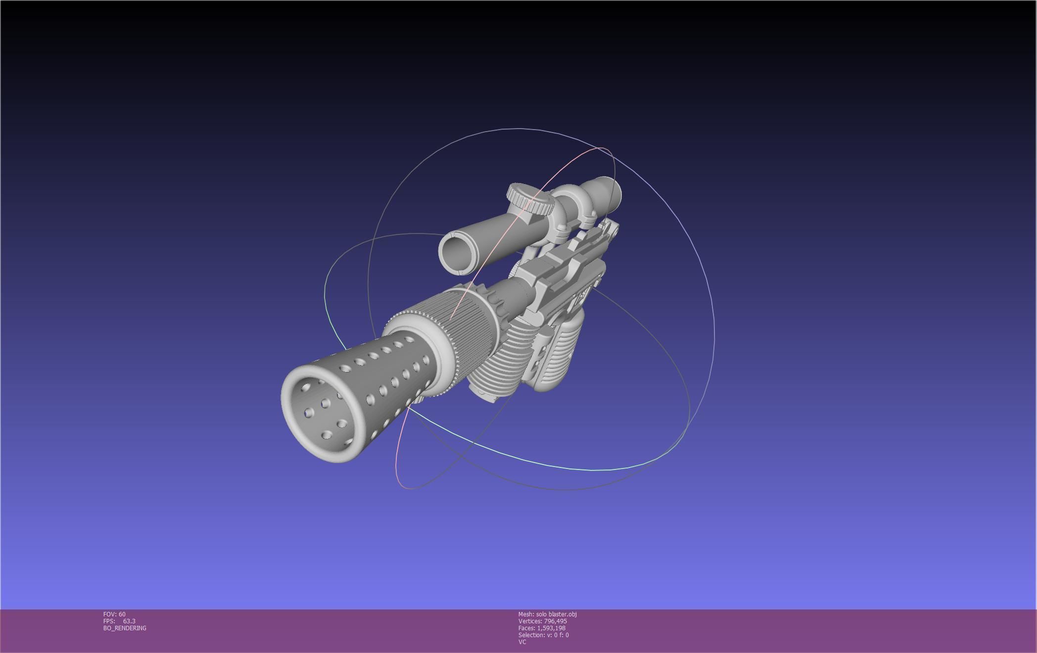 Star Wars Han Solo Blaster Basic Model 3D model_27
