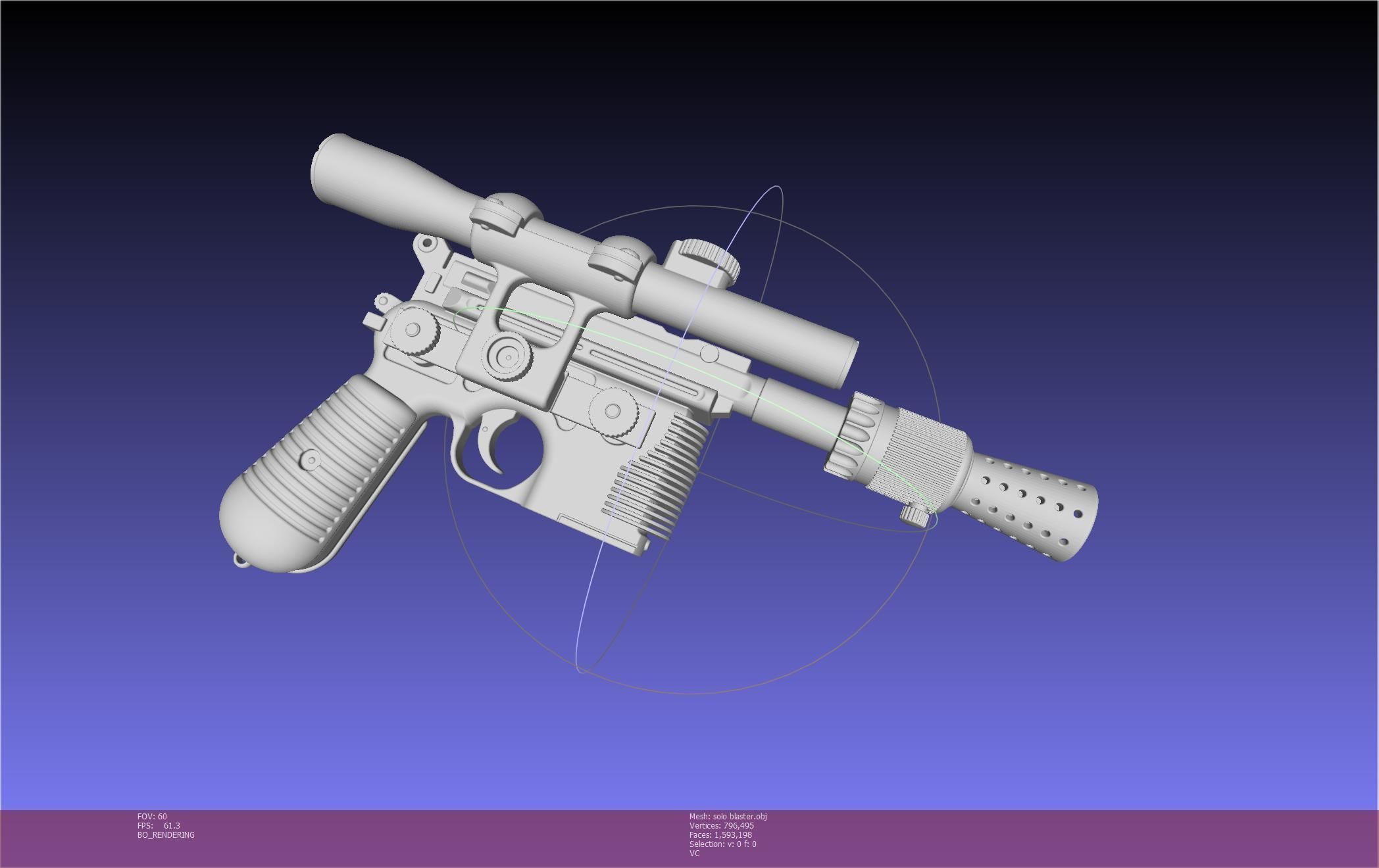 Star Wars Han Solo Blaster Basic Model 3D model_21