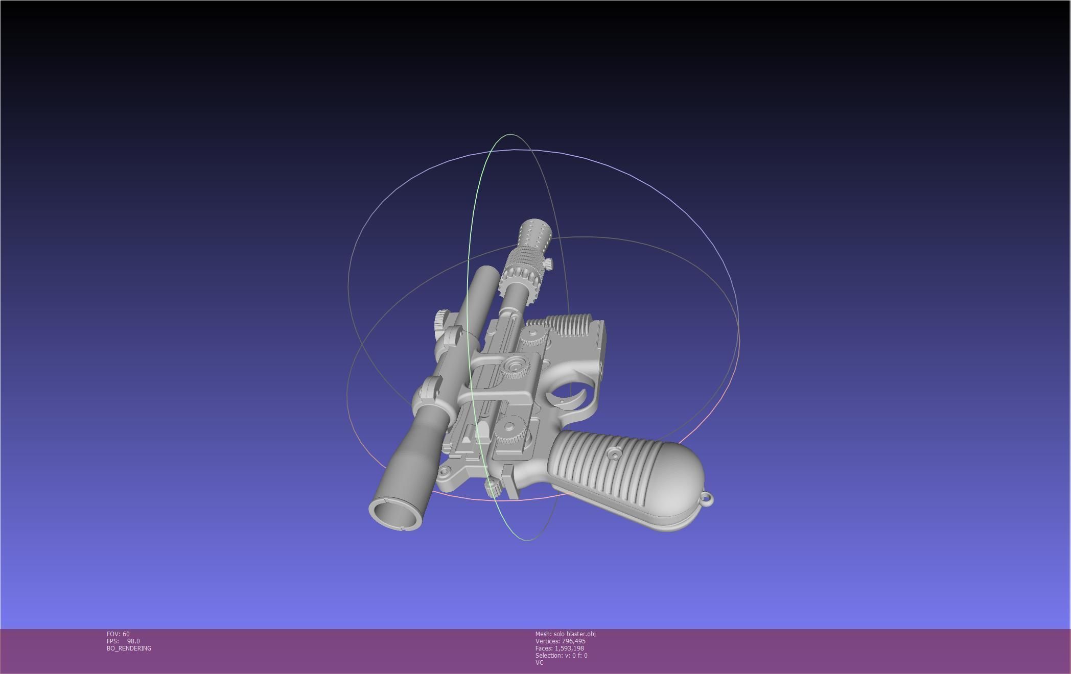 Star Wars Han Solo Blaster Basic Model 3D model_74