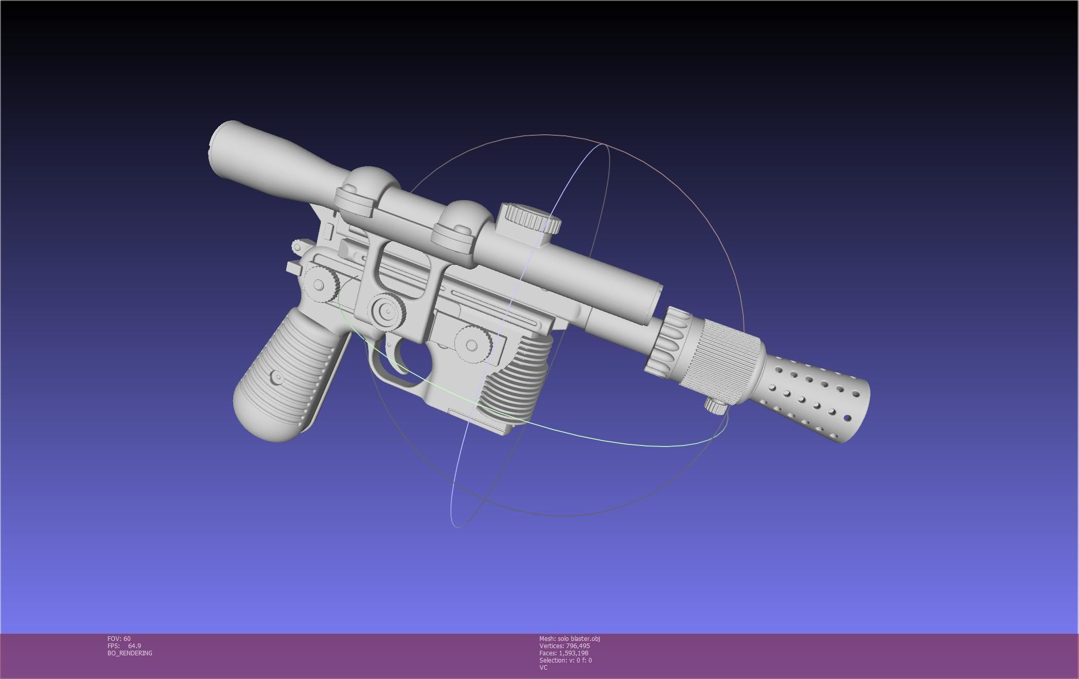 Star Wars Han Solo Blaster Basic Model 3D model_14