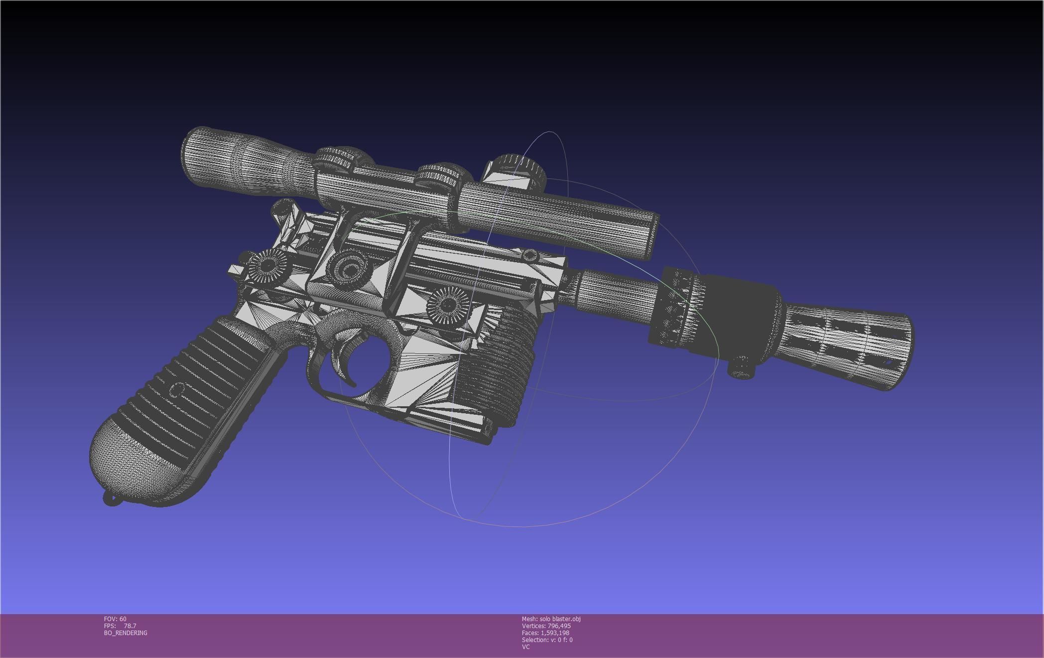 Star Wars Han Solo Blaster Basic Model 3D model_119