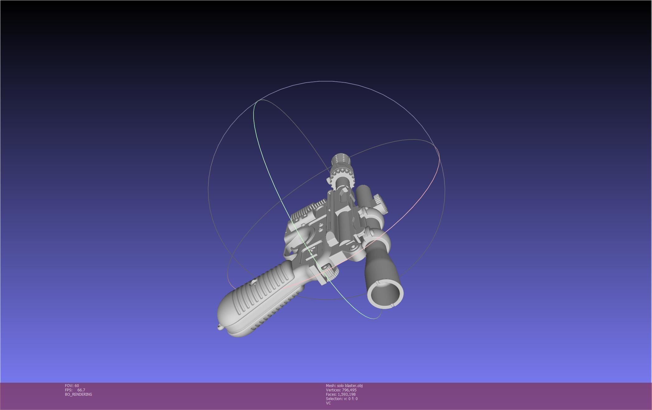 Star Wars Han Solo Blaster Basic Model 3D model_39