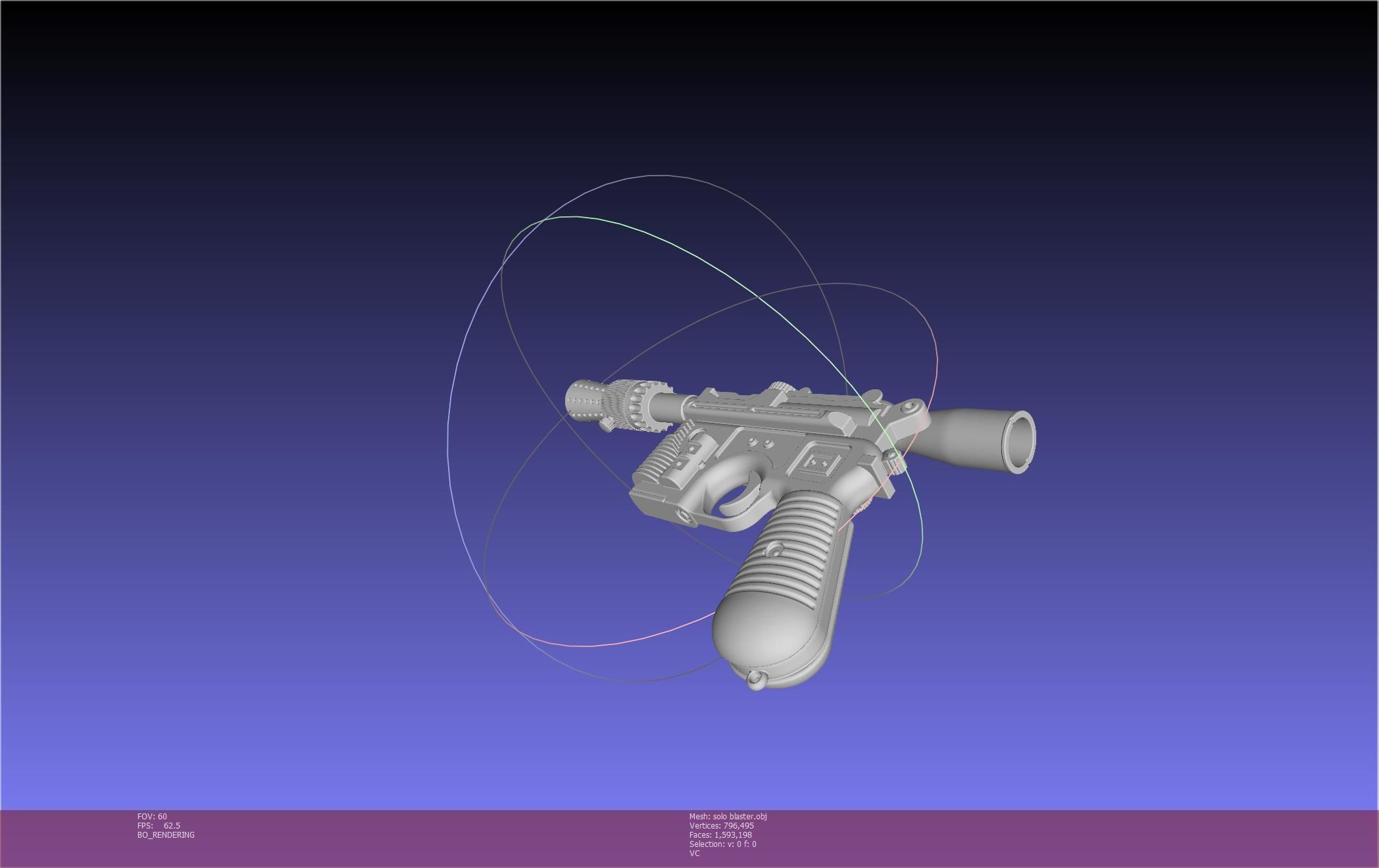 Star Wars Han Solo Blaster Basic Model 3D model_46