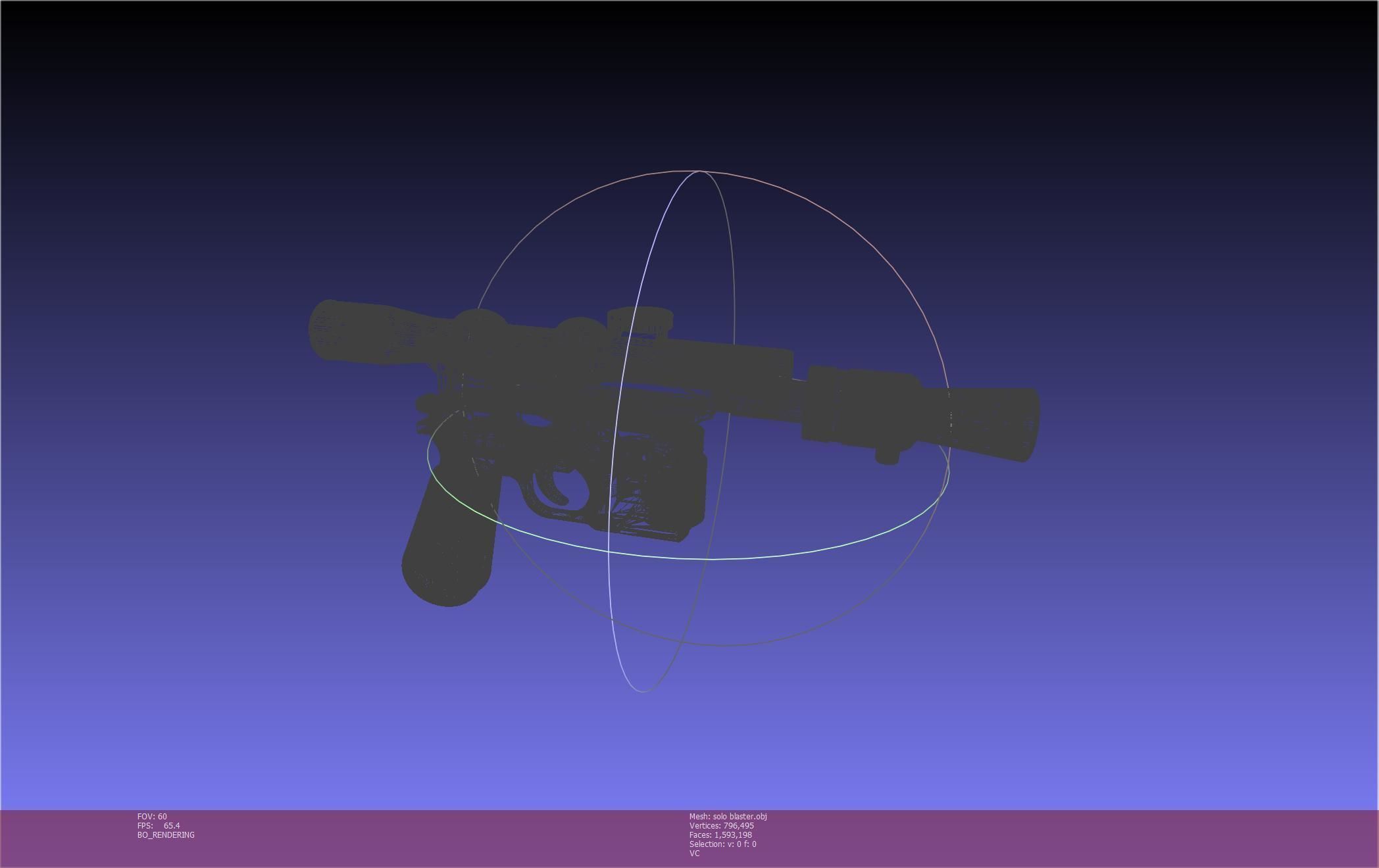 Star Wars Han Solo Blaster Basic Model 3D model_99