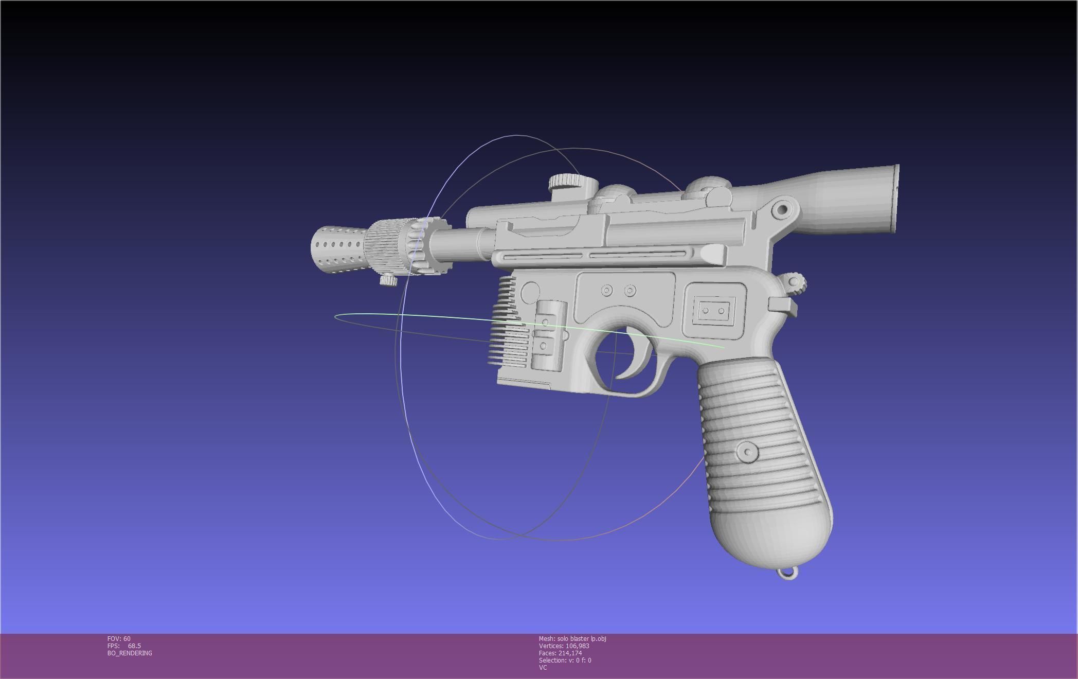 Star Wars Han Solo Blaster Basic Model 3D model_140