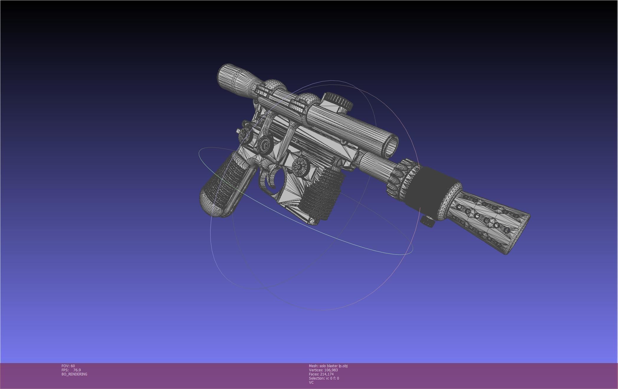 Star Wars Han Solo Blaster Basic Model 3D model_141