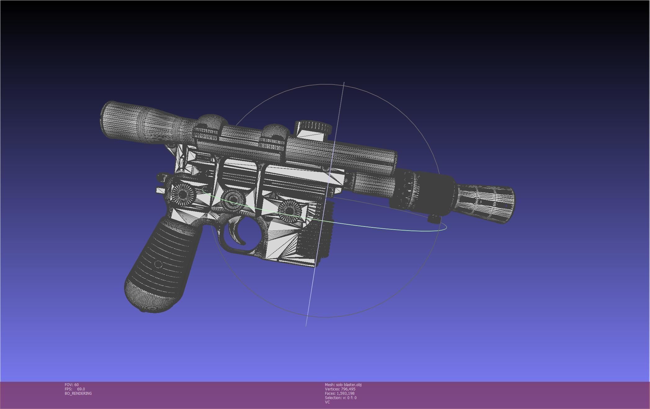 Star Wars Han Solo Blaster Basic Model 3D model_105