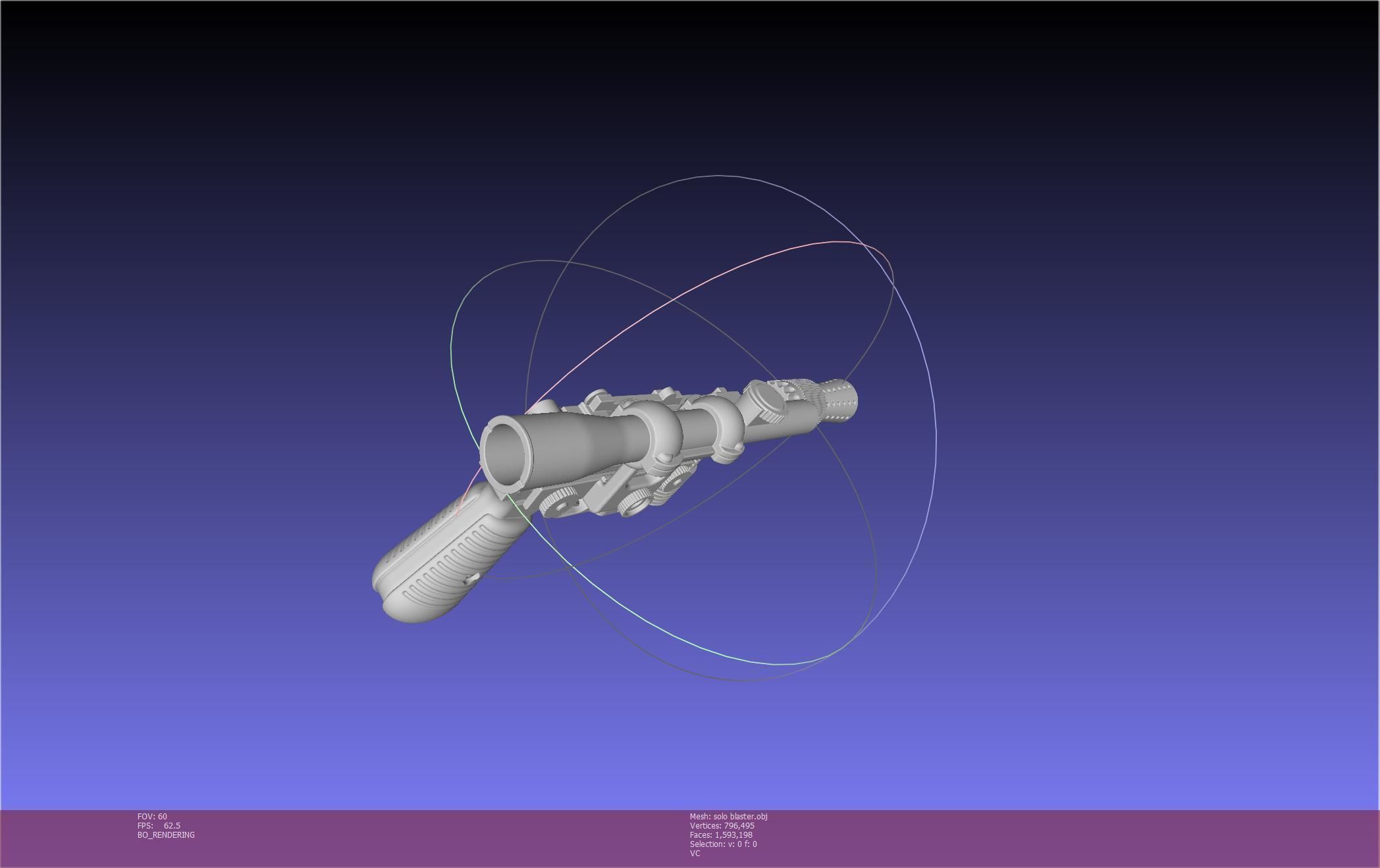 Star Wars Han Solo Blaster Basic Model 3D model_42
