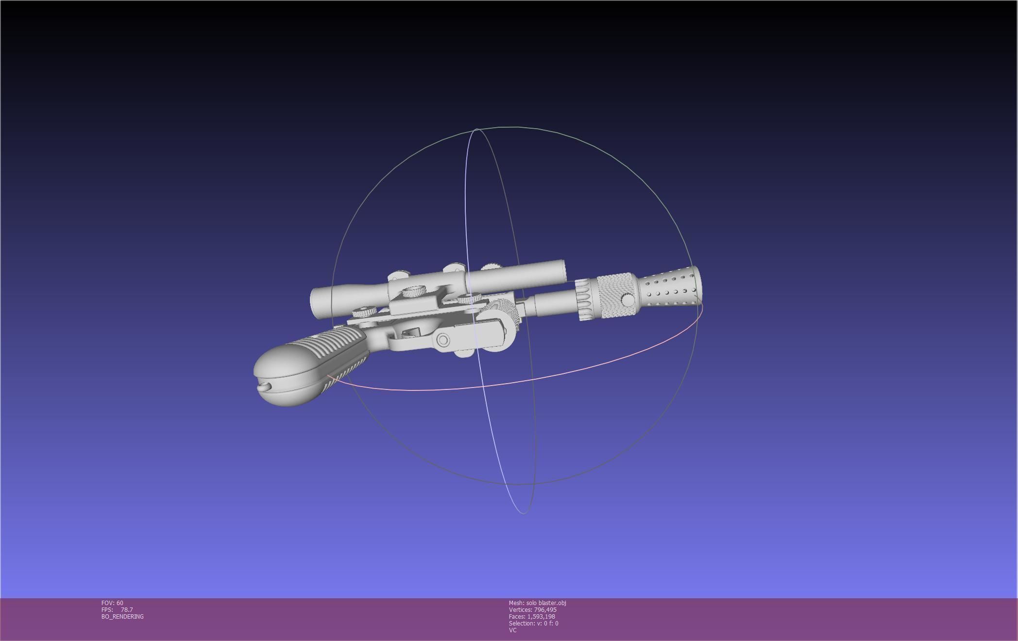 Star Wars Han Solo Blaster Basic Model 3D model_75