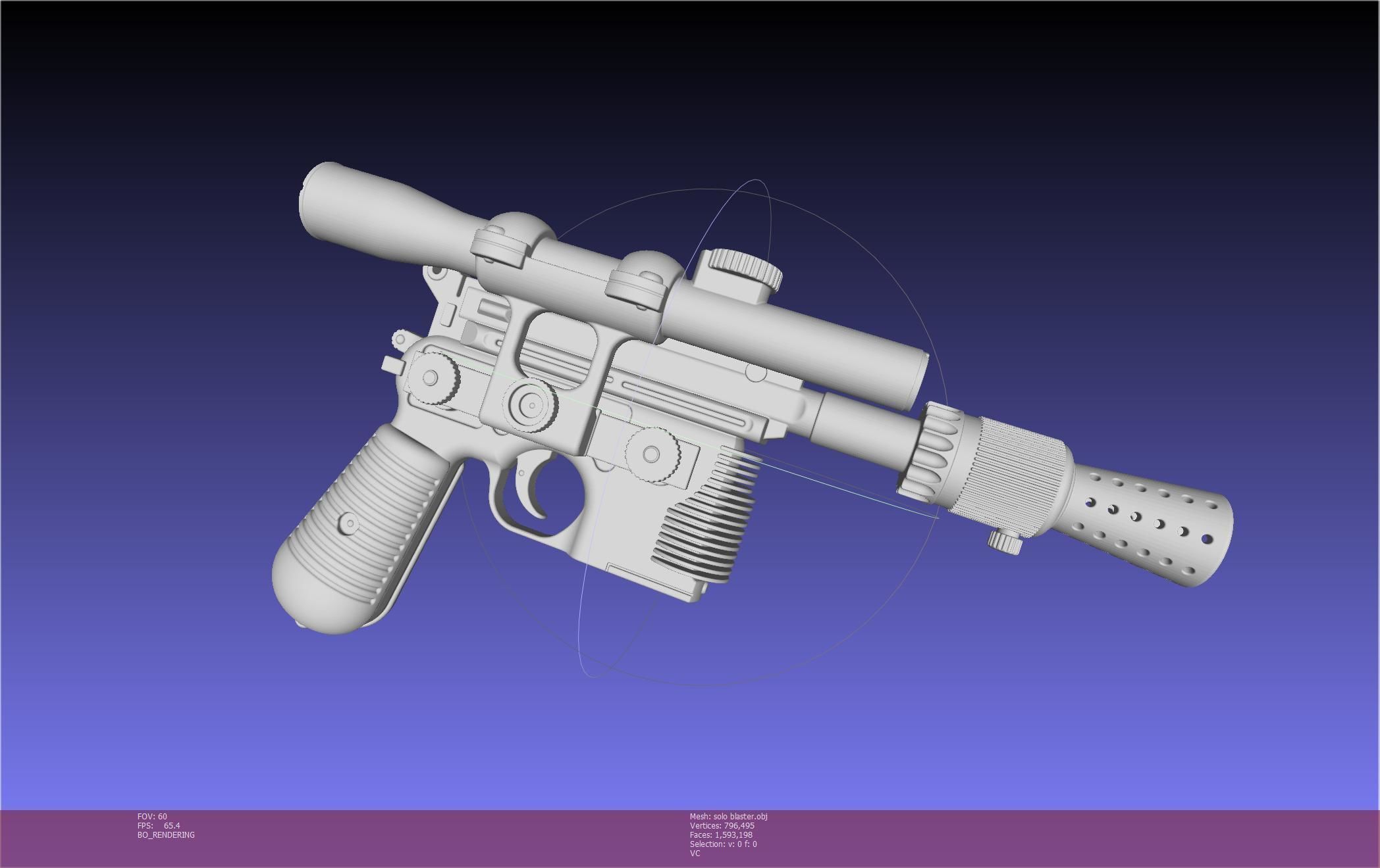 Star Wars Han Solo Blaster Basic Model 3D model_132