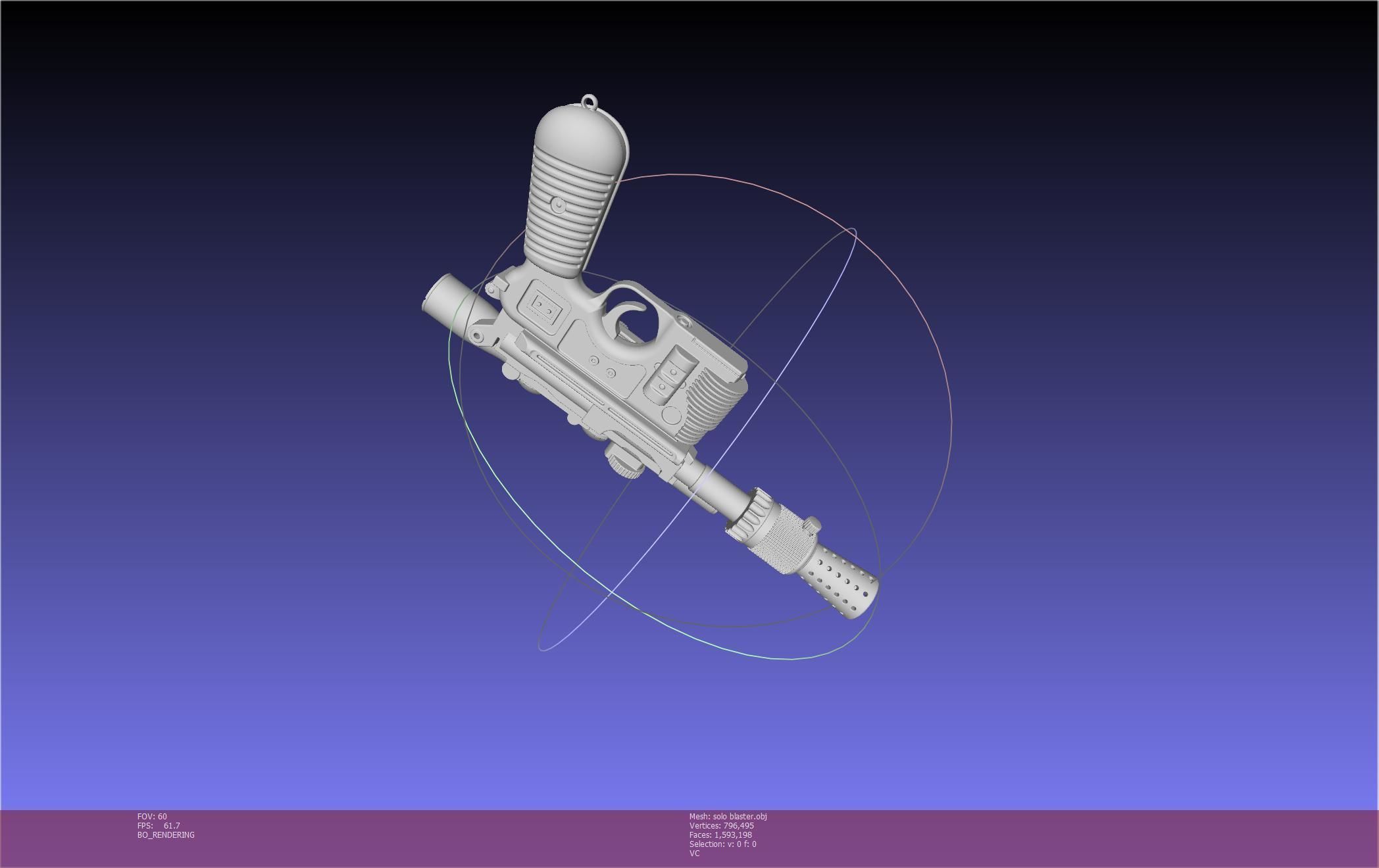 Star Wars Han Solo Blaster Basic Model 3D model_54
