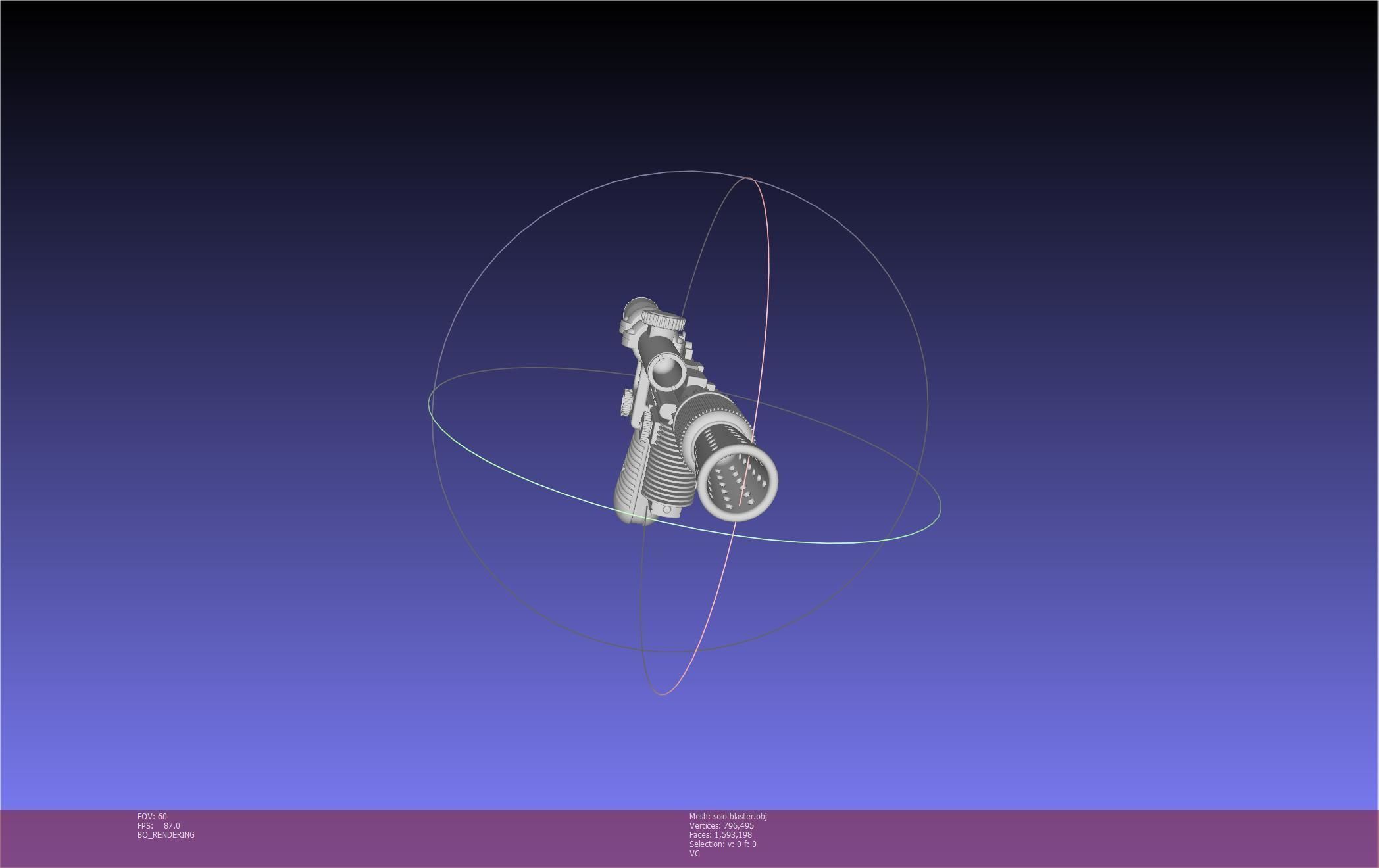 Star Wars Han Solo Blaster Basic Model 3D model_95