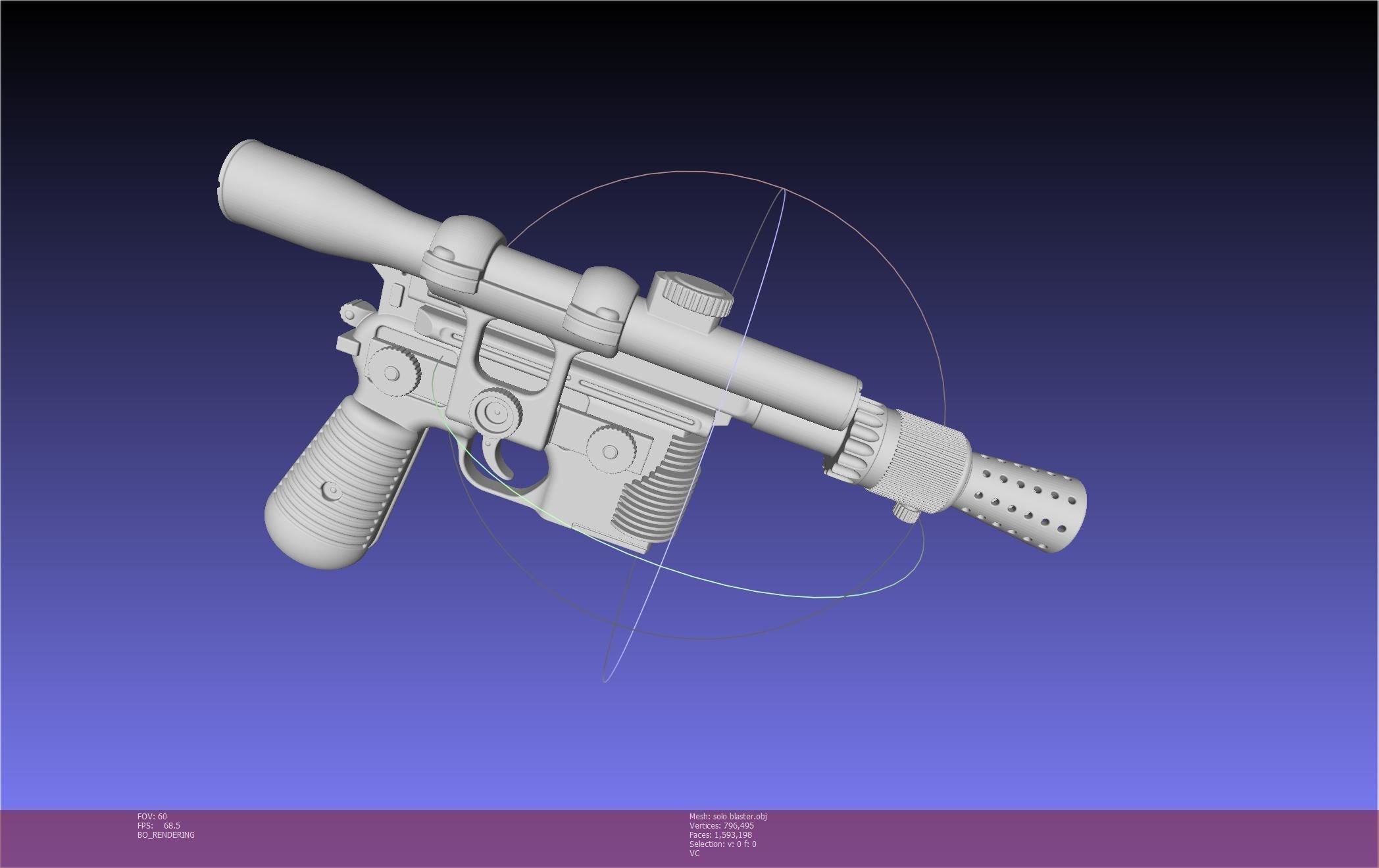 Star Wars Han Solo Blaster Basic Model 3D model_15