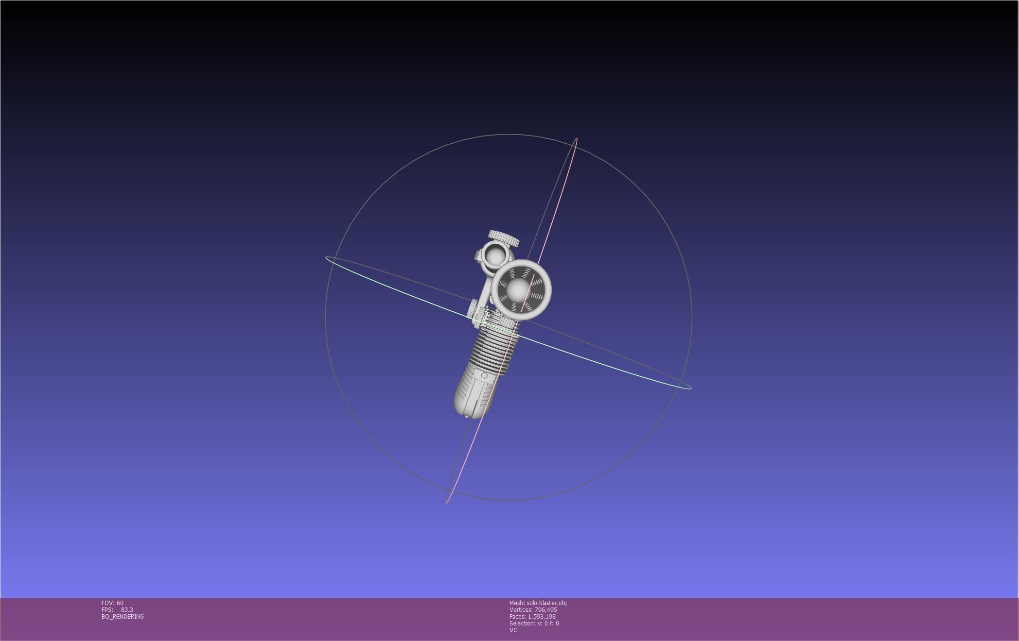 Star Wars Han Solo Blaster Basic Model 3D model_94