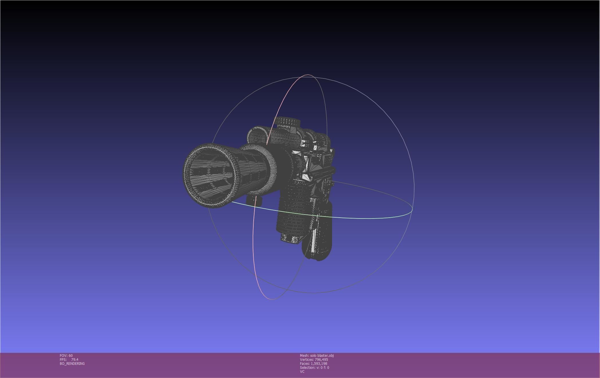 Star Wars Han Solo Blaster Basic Model 3D model_108