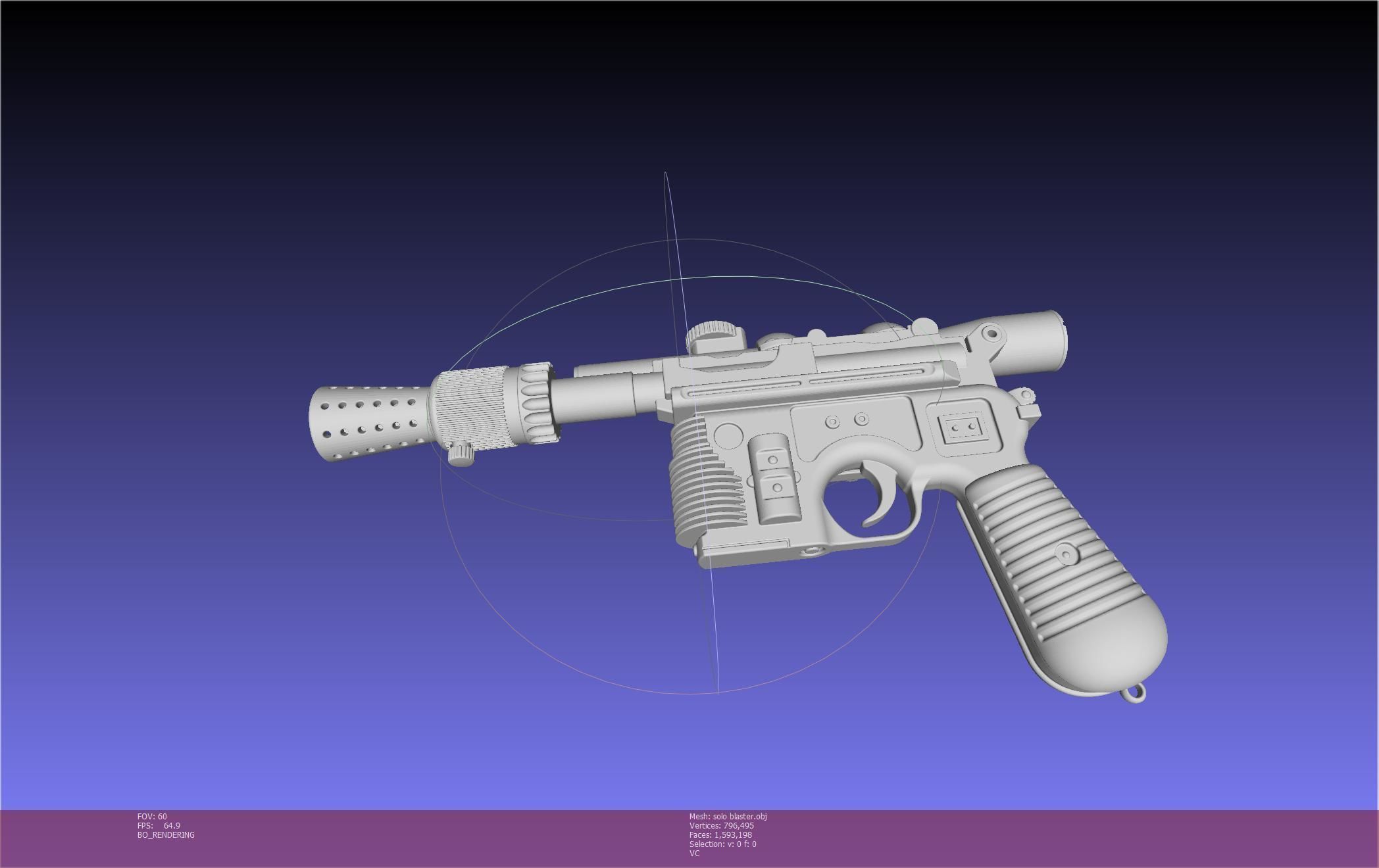 Star Wars Han Solo Blaster Basic Model 3D model_38