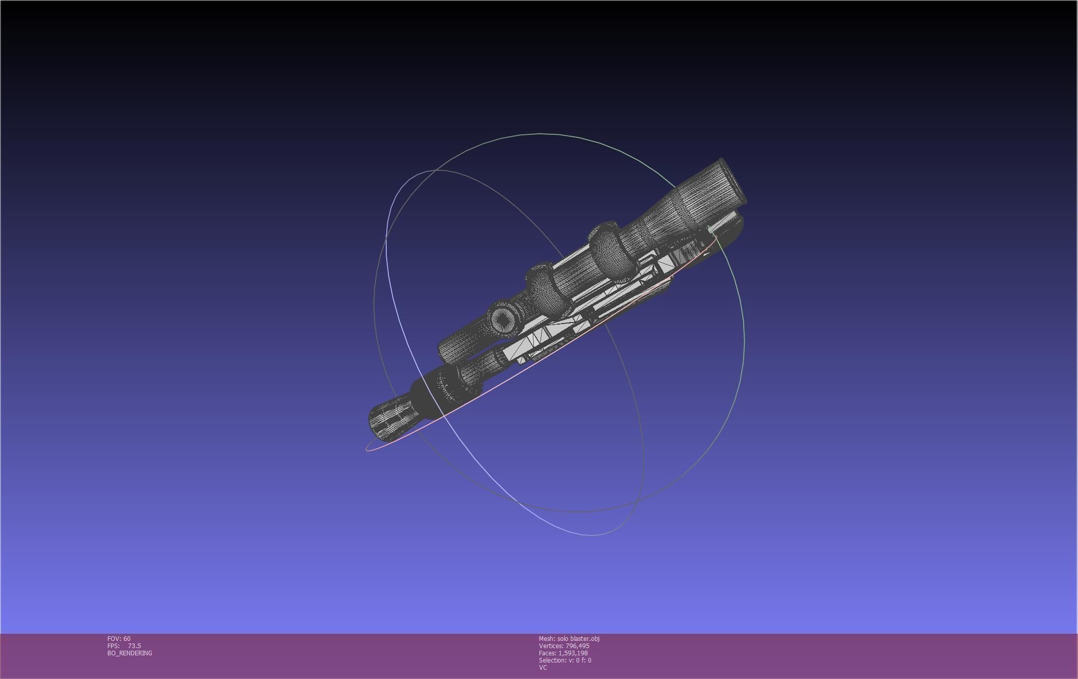 Star Wars Han Solo Blaster Basic Model 3D model_115