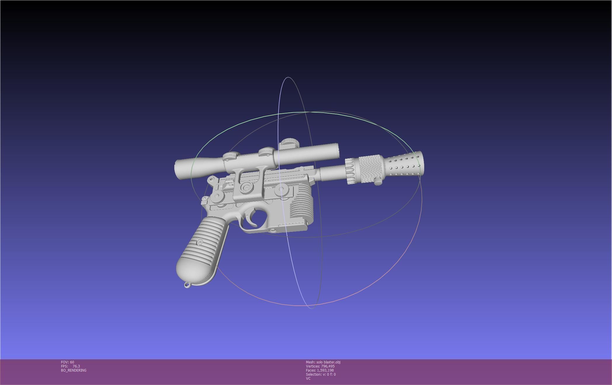 Star Wars Han Solo Blaster Basic Model 3D model_84